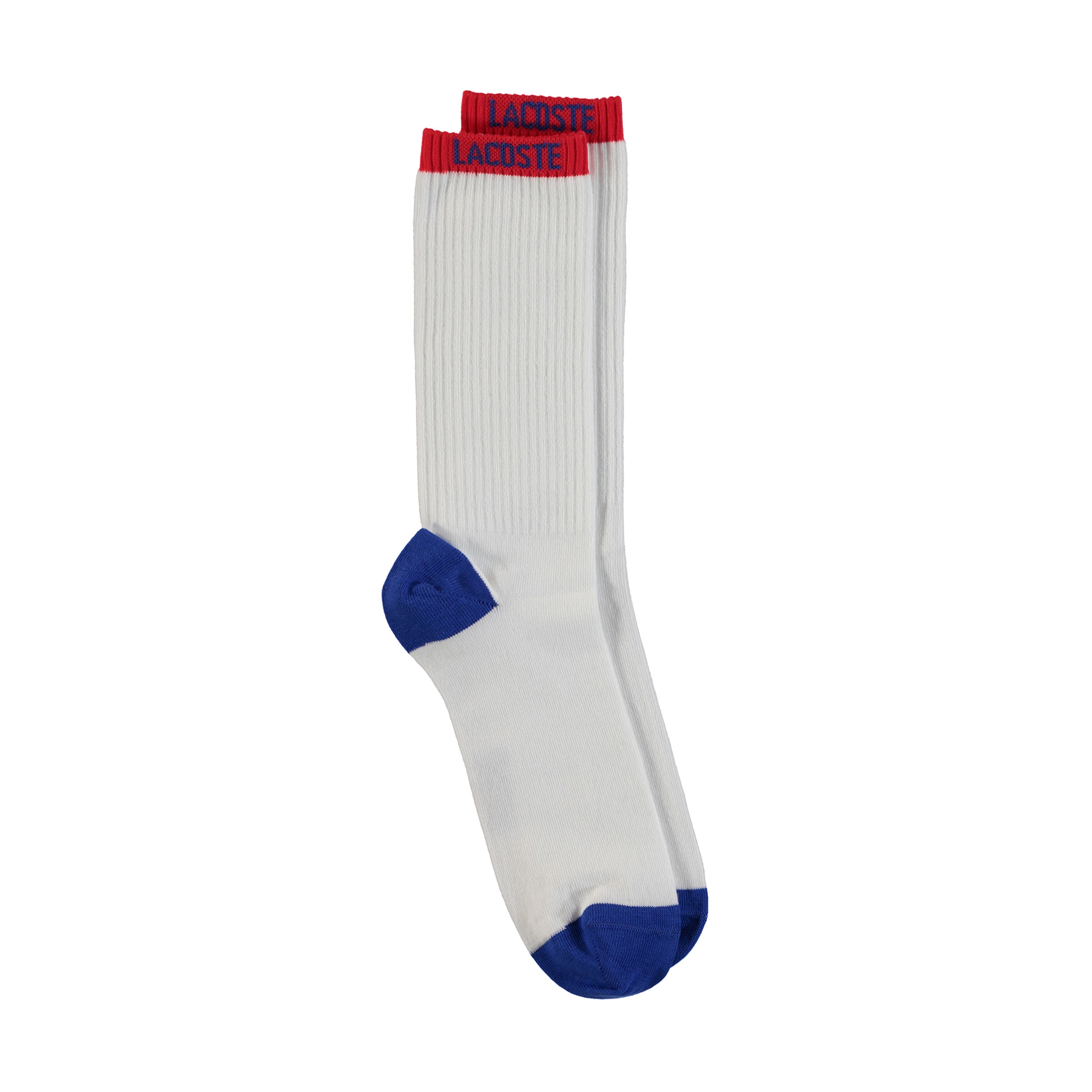 Lacoste Unisex Uzun Baskılı Beyaz Çorap