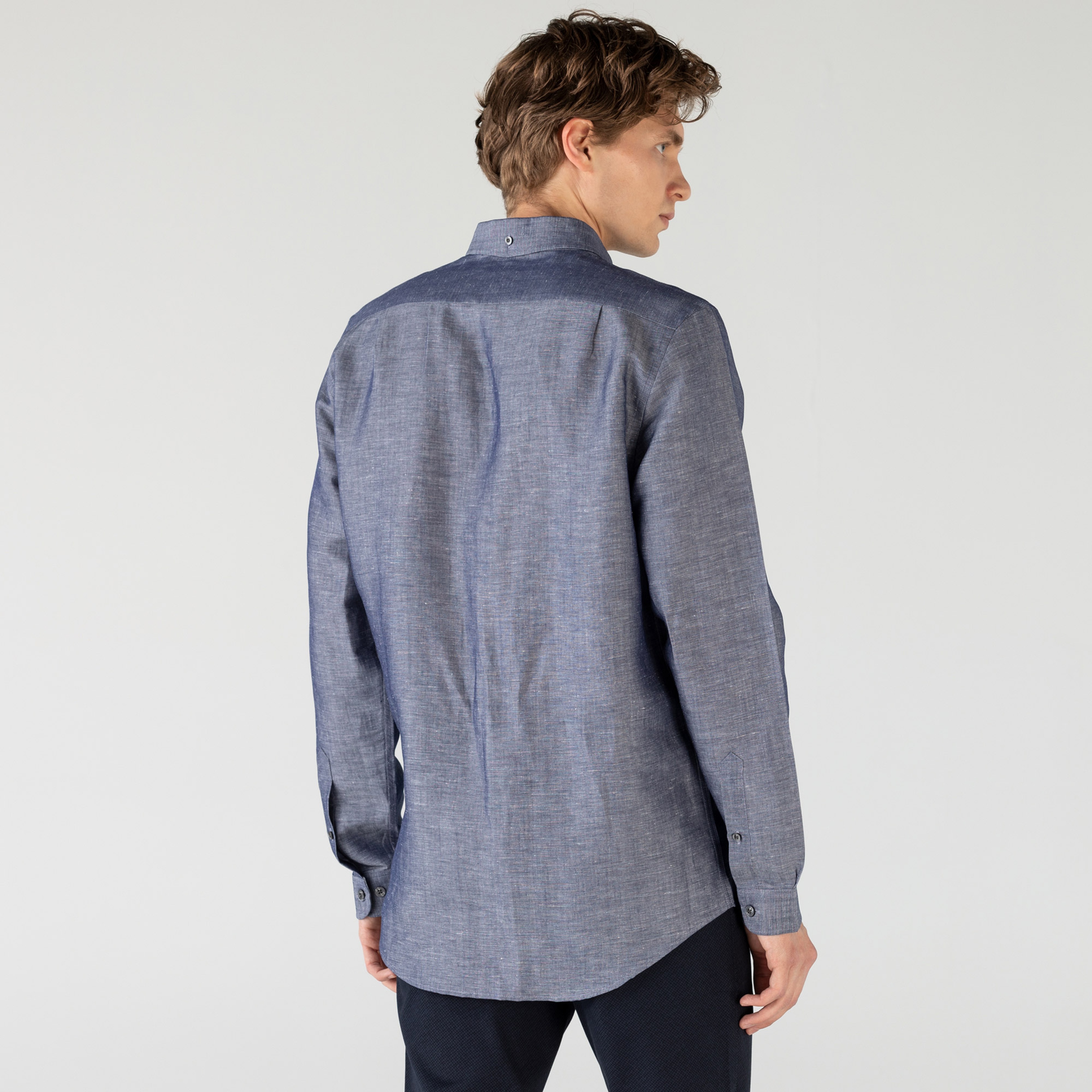 Lacoste Erkek Regular Fit Gri Gömlek