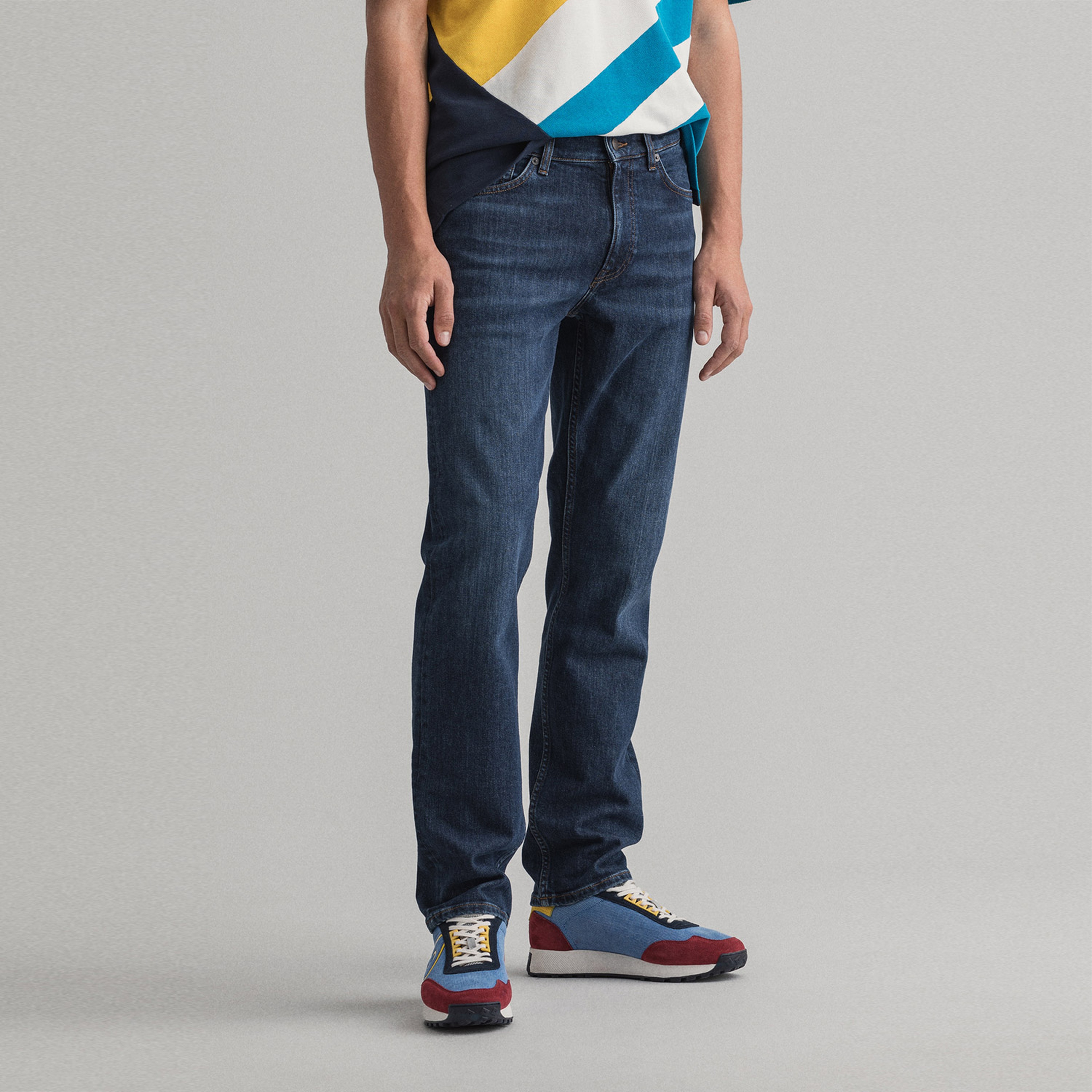 Gant Erkek Lacivert Regular Fit Jean Pantolon