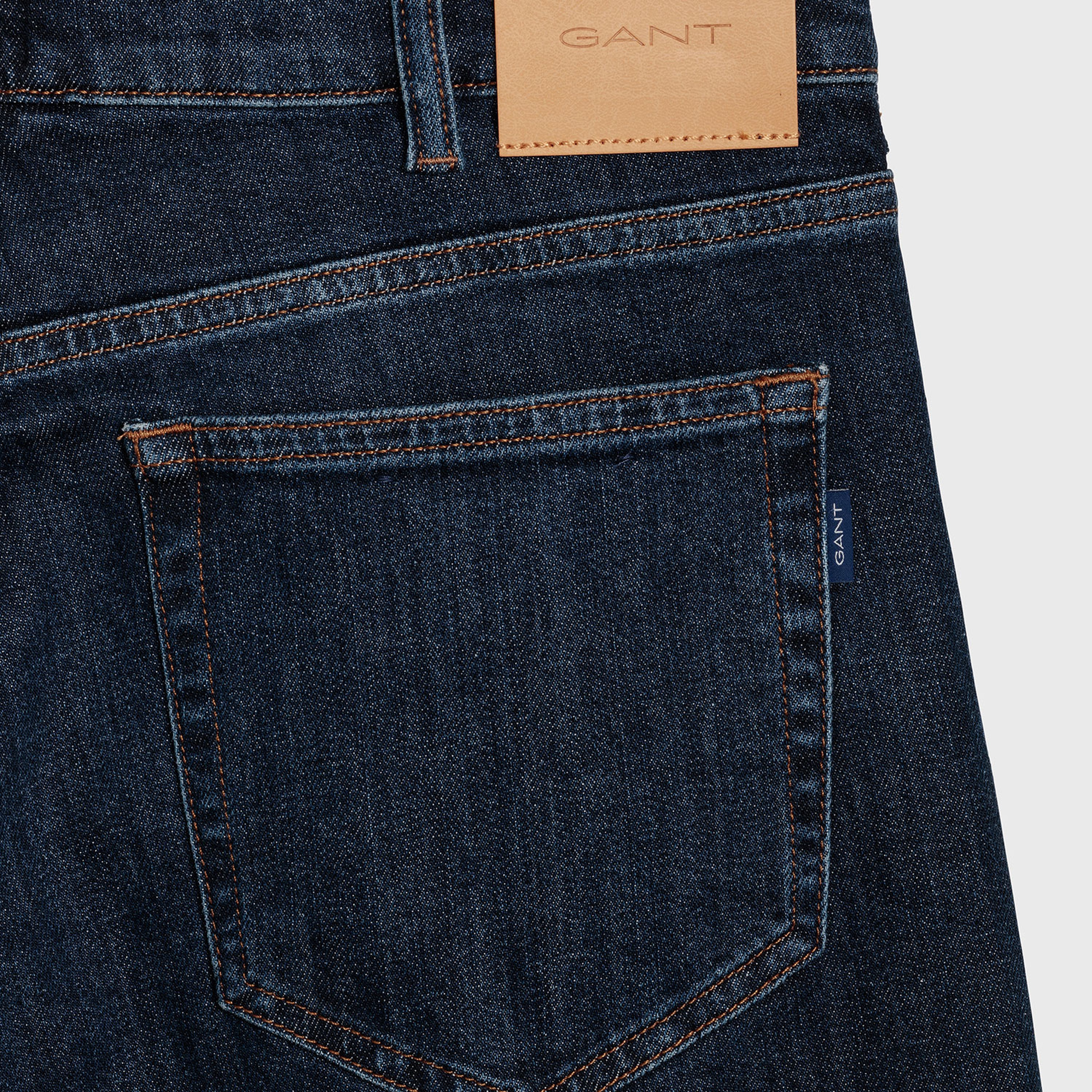 Gant Erkek Lacivert Regular Fit Jean Pantolon