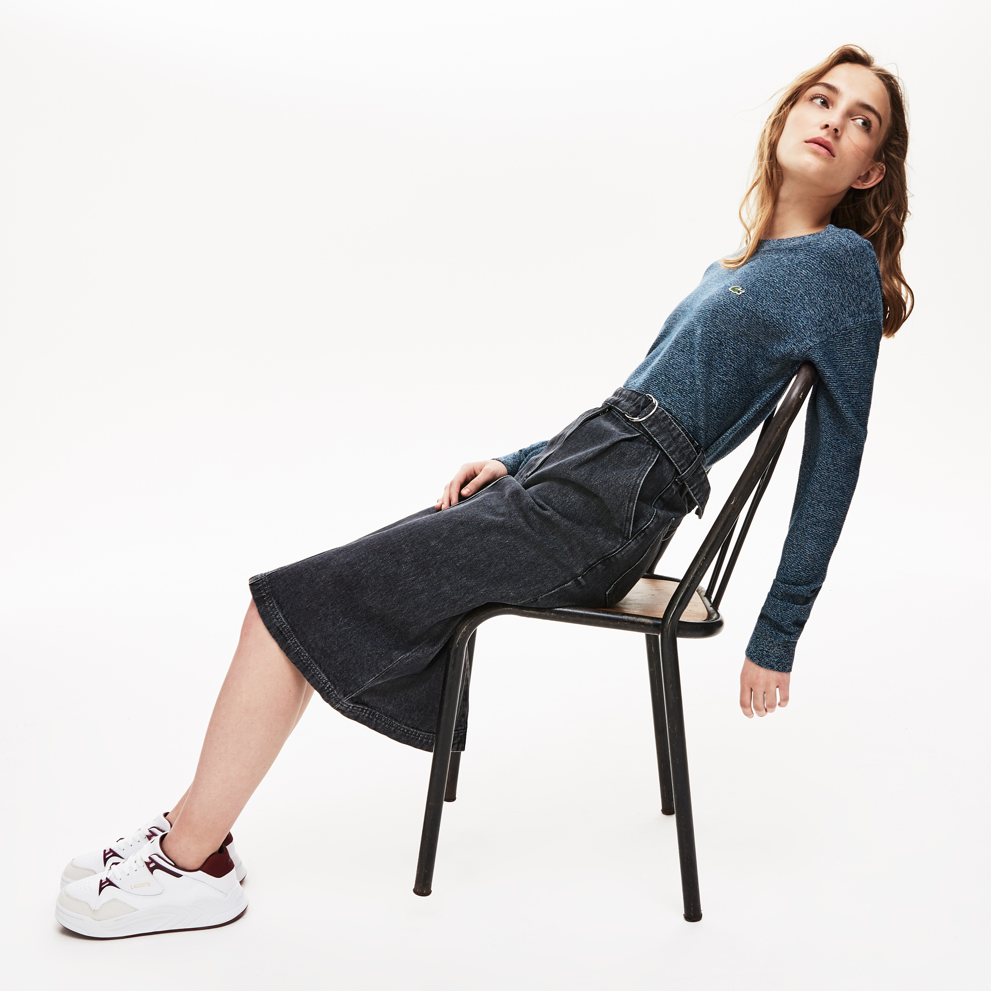 Lacoste Kadın Kayık Yaka Renkli Triko