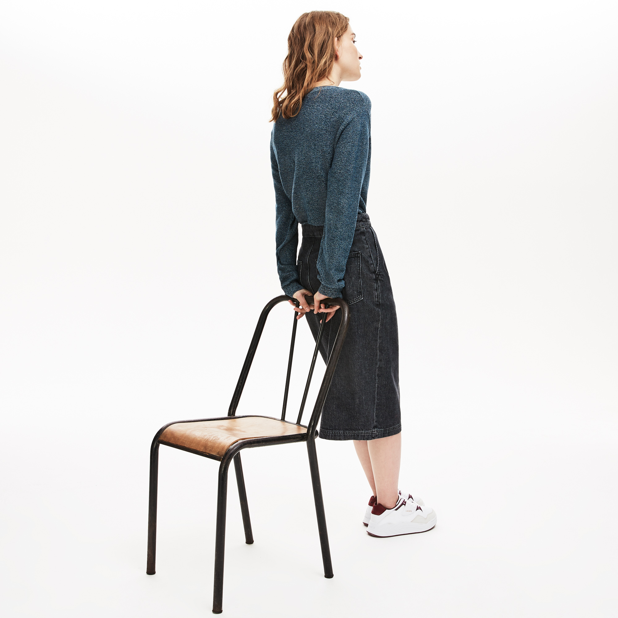 Lacoste Kadın Kayık Yaka Renkli Triko