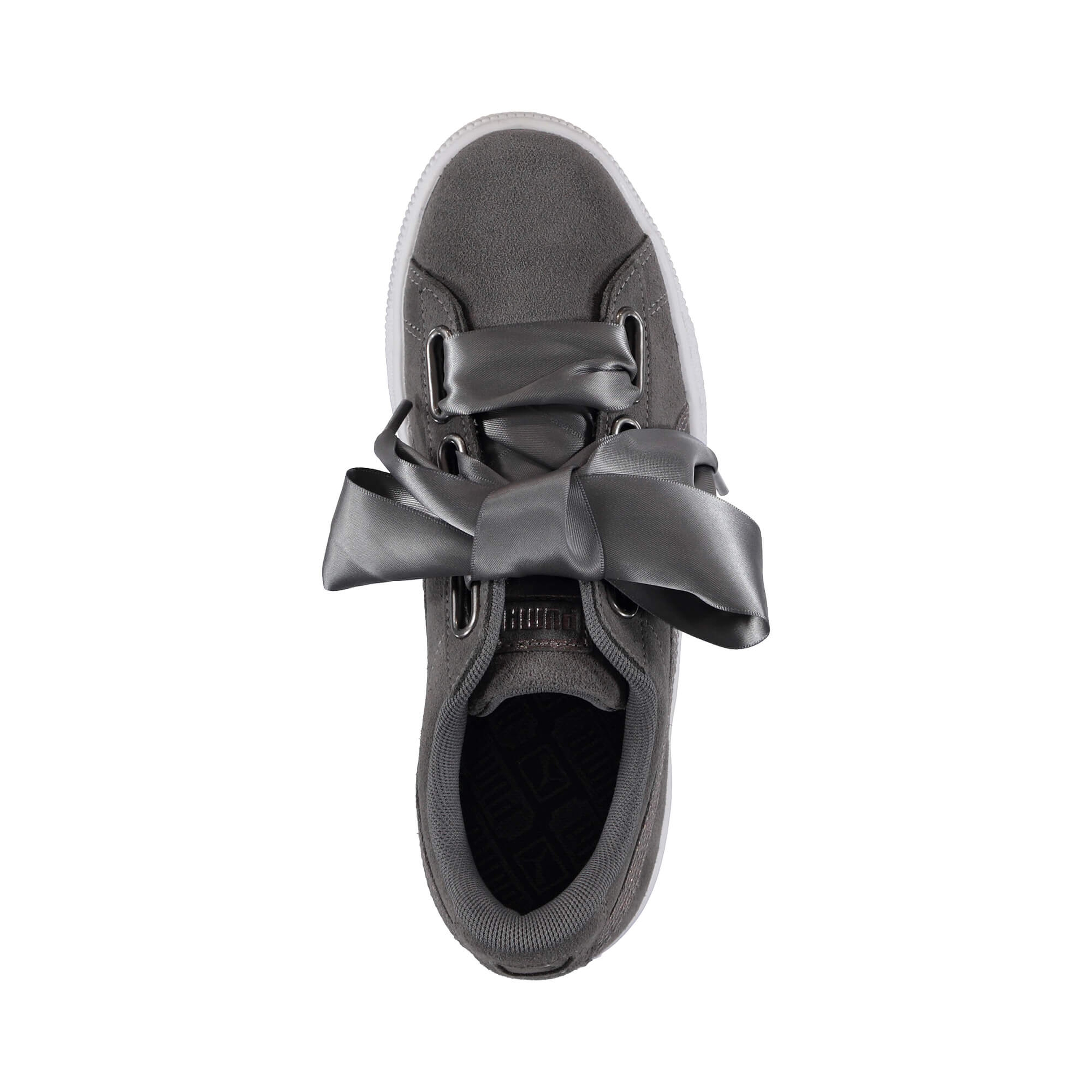 Puma Suede Heart Lunalux Kadın Gri Spor Ayakkabı
