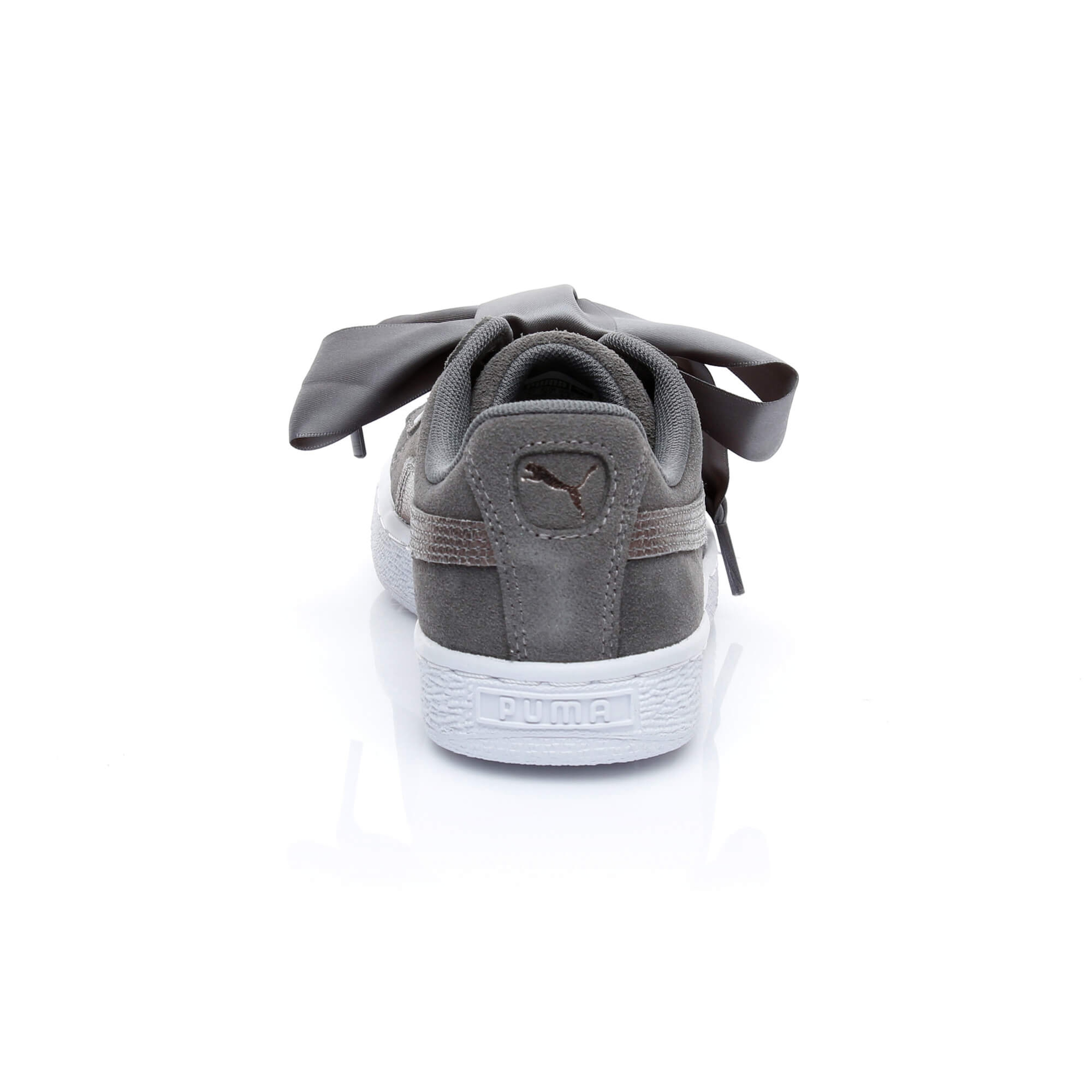 Puma Suede Heart Lunalux Kadın Gri Spor Ayakkabı