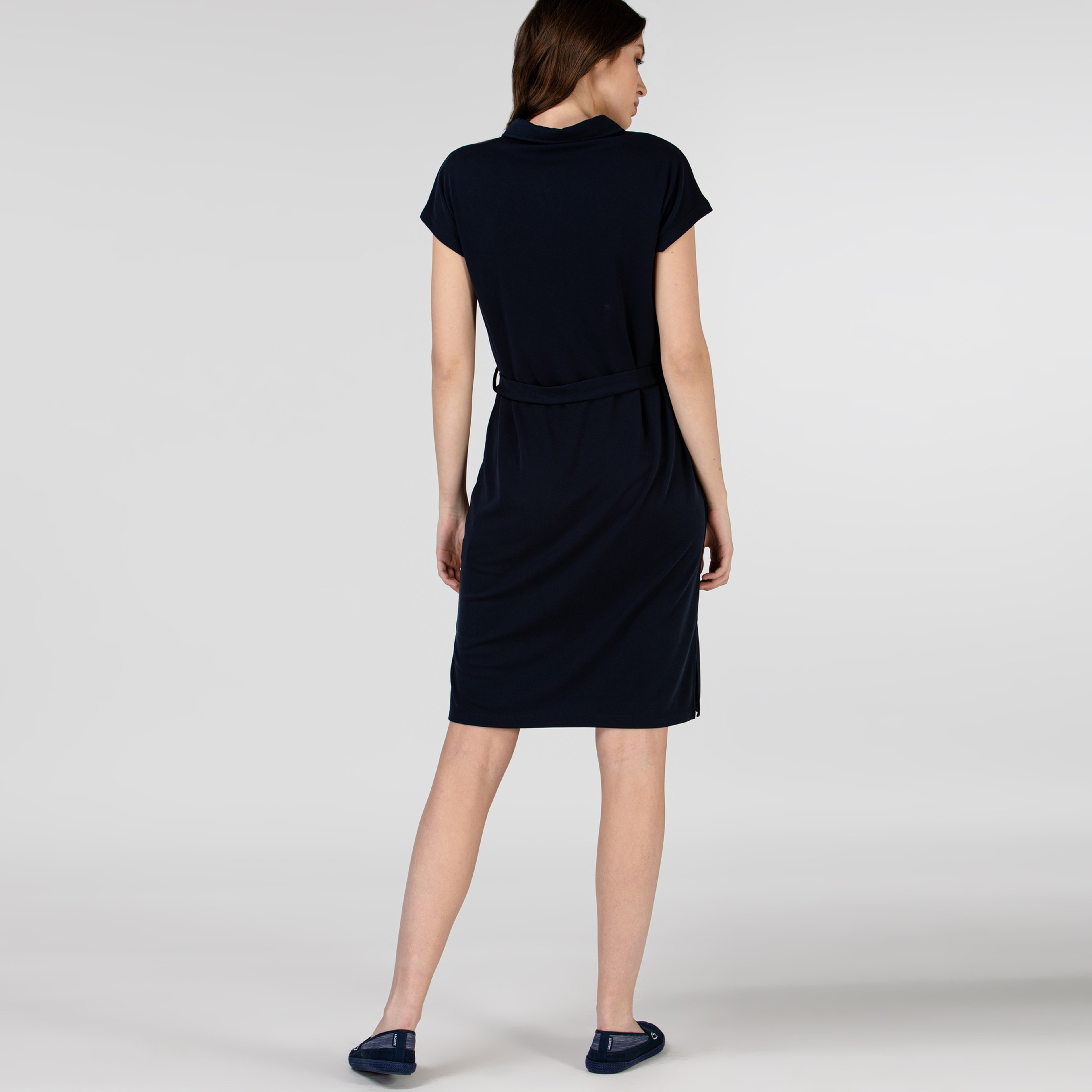 Lacoste Kadın Kısa Kollu Lacivert Elbise