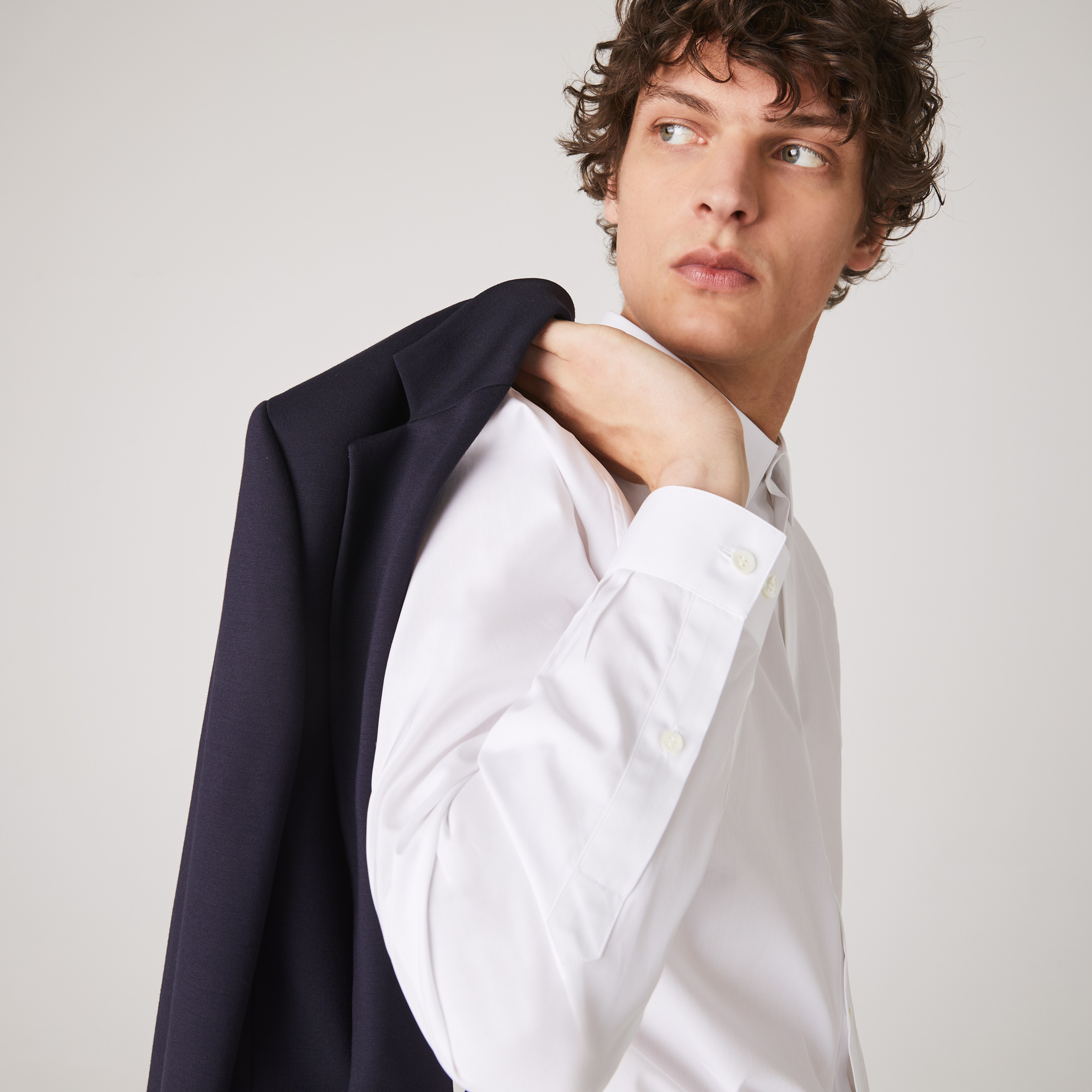 Lacoste Erkek Slim Fit Beyaz Gömlek