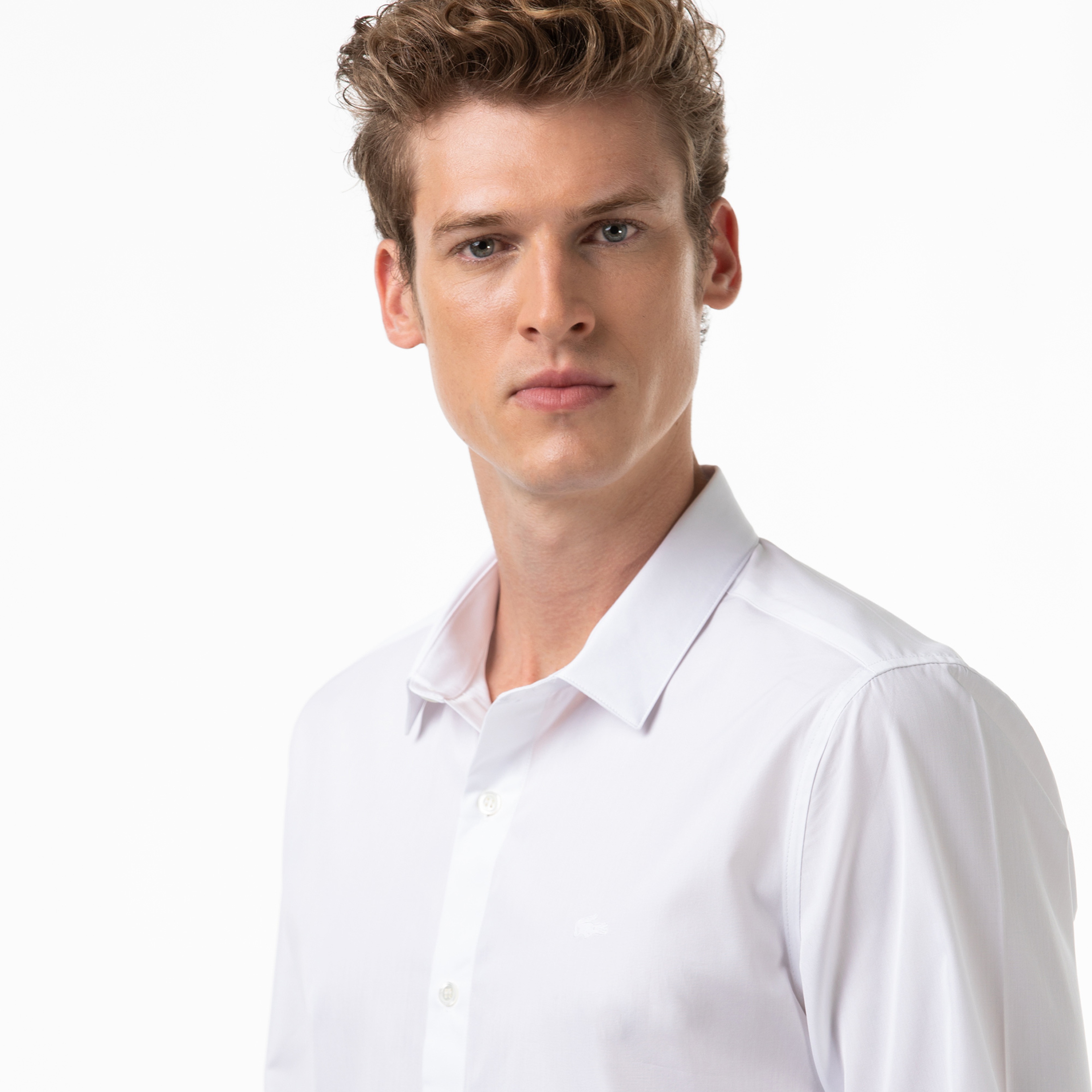 Lacoste Erkek Slim Fit Beyaz Gömlek
