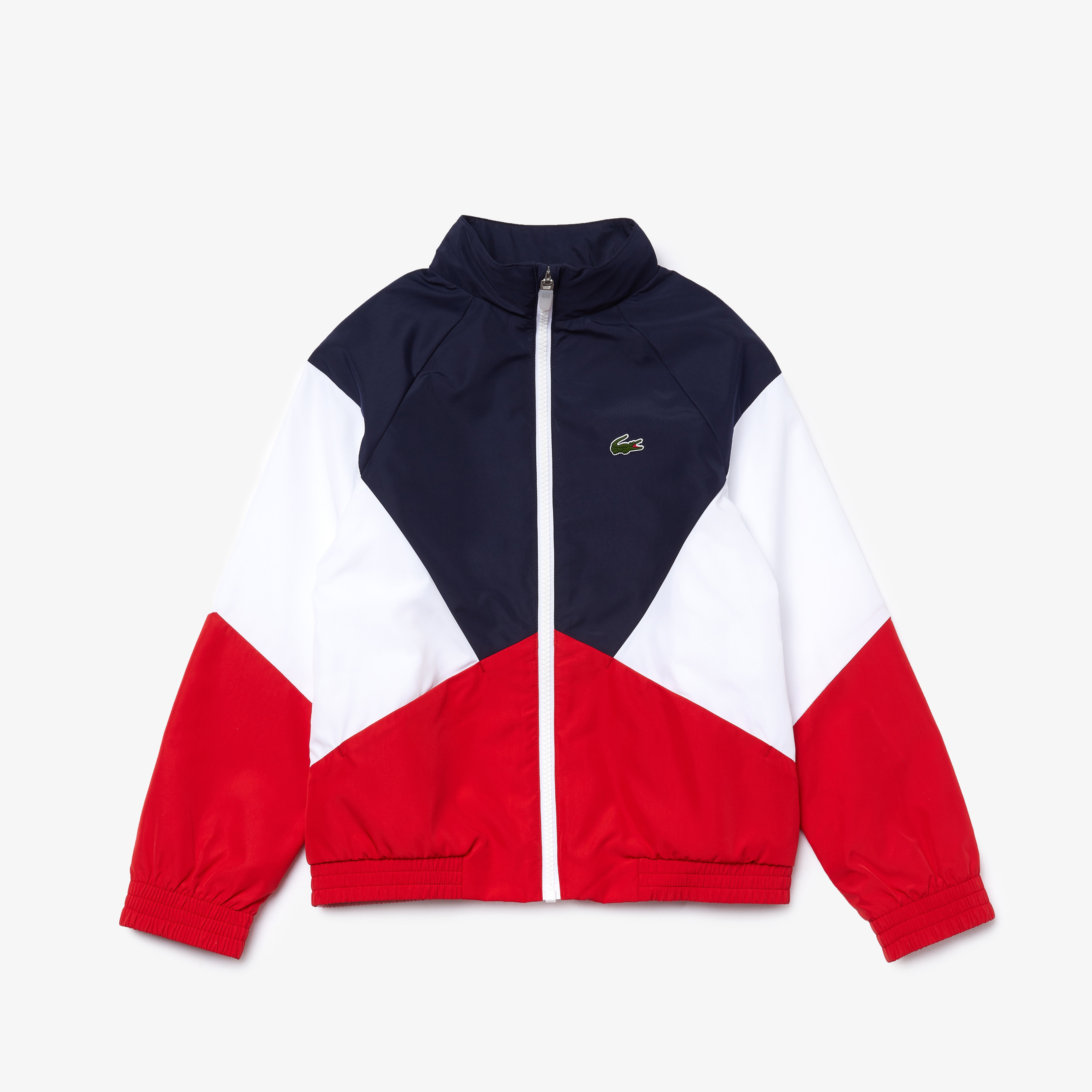 Lacoste Sport Çocuk Blok Desenli Fermuarlı Uzun Kollu Renkli Eşofman Takımı