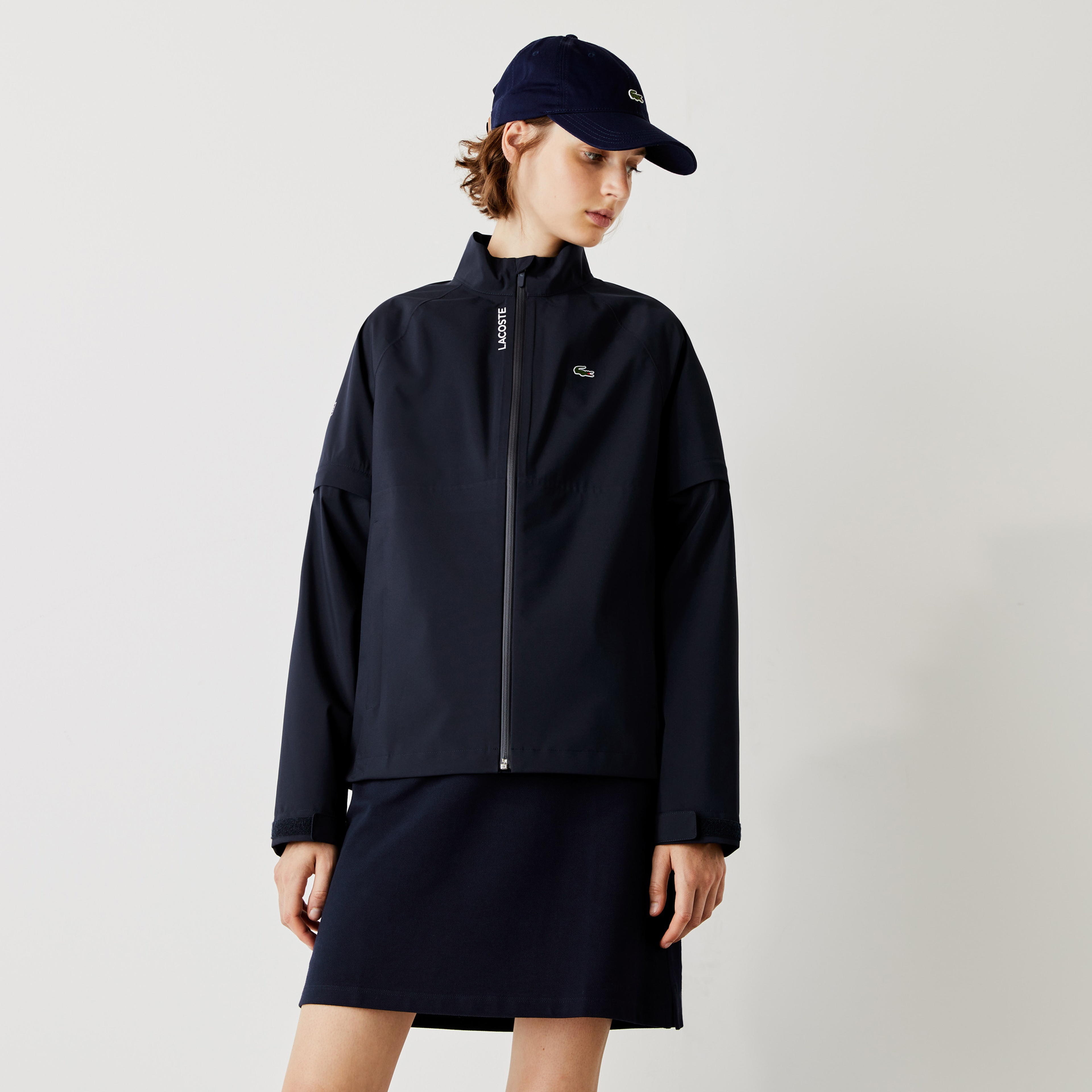 Lacoste Sport Kadın Suya Dayanıklı Lacivert Yağmurluk