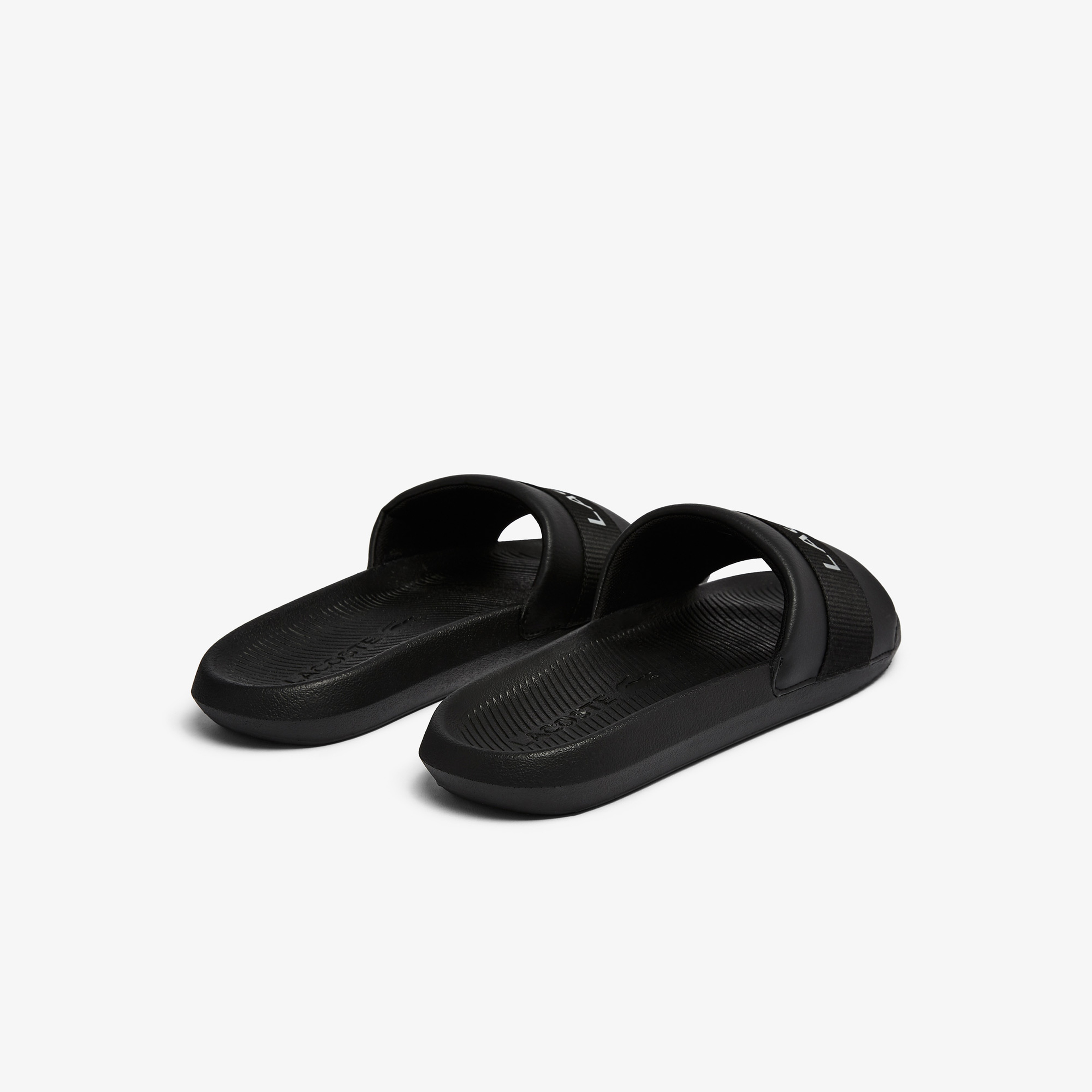 Lacoste Men's Croco Slides Textile Logo