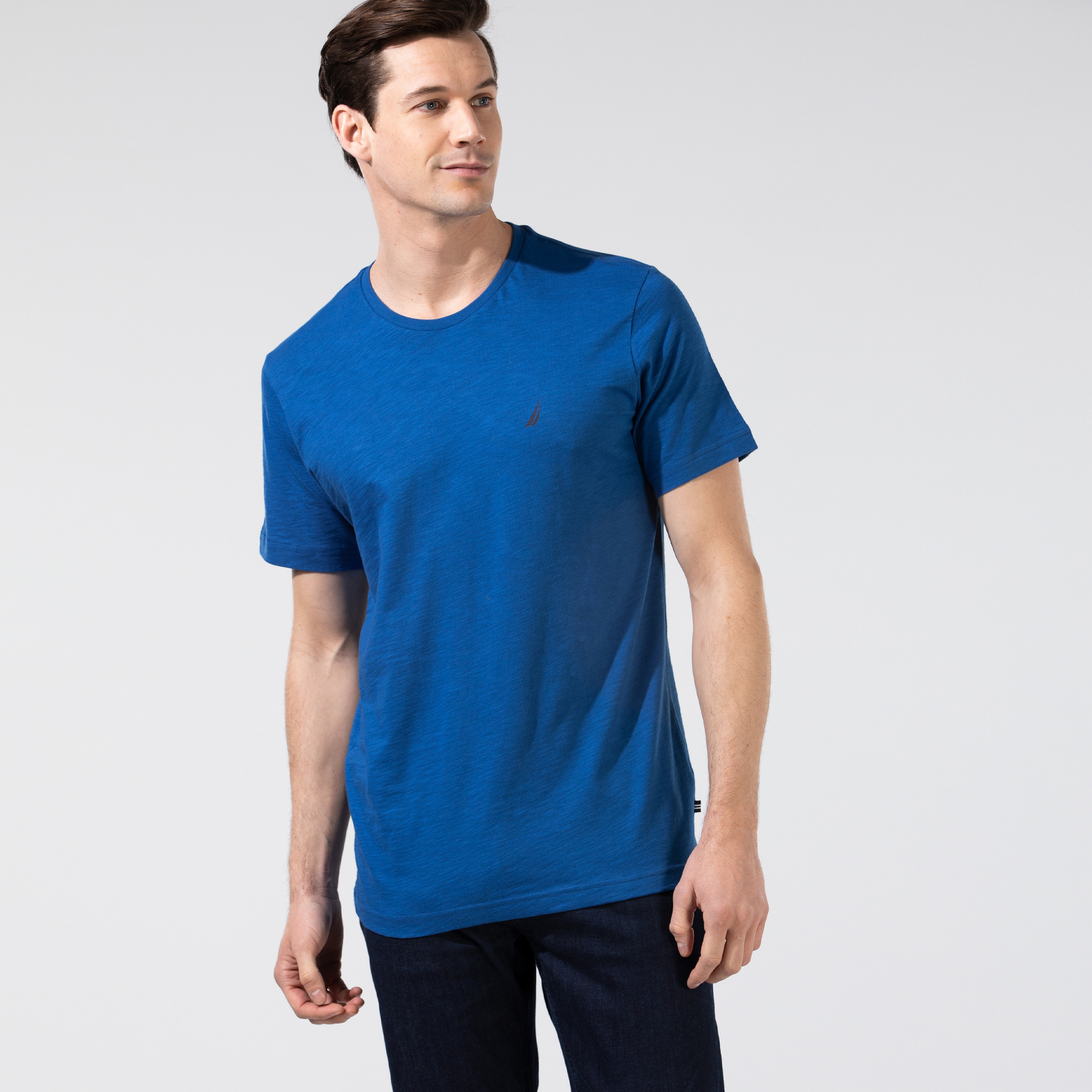 Nautica Erkek Mavi Standart Fit T-Shirt
