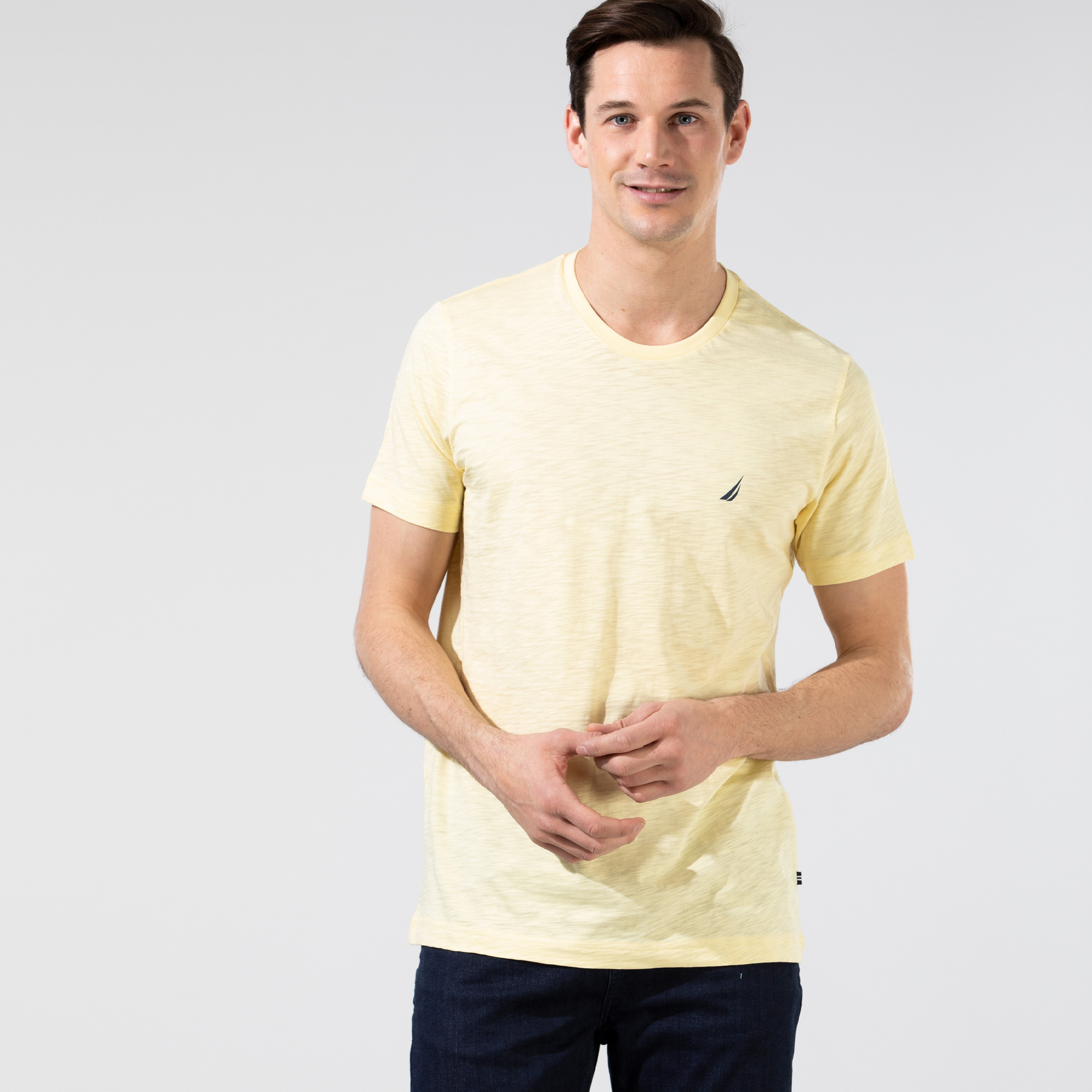 Nautica Slim Fit Erkek Sarı T-Shirt