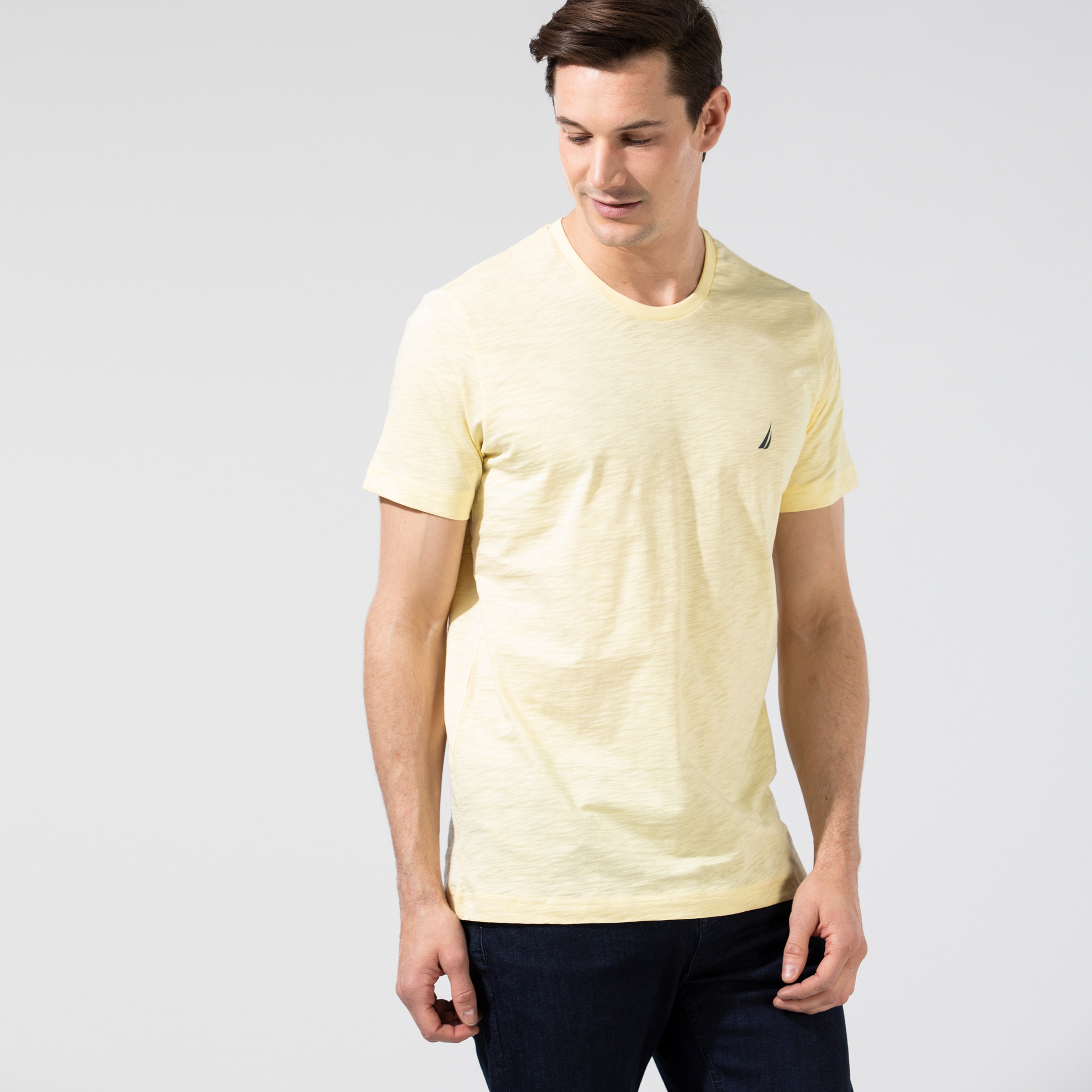Nautica Slim Fit Erkek Sarı T-Shirt