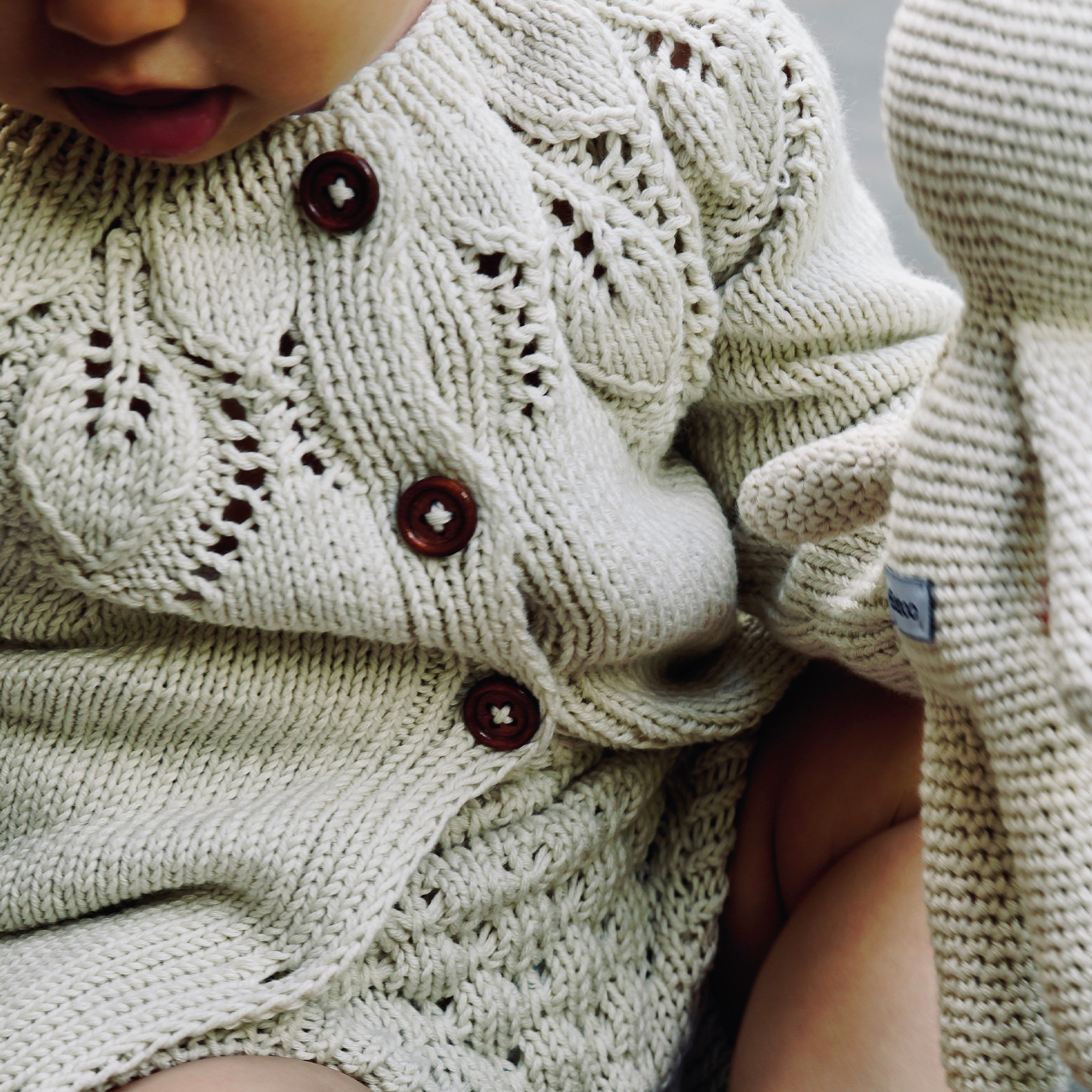 Baboo Kız Bebek Krem Kız Hırkası