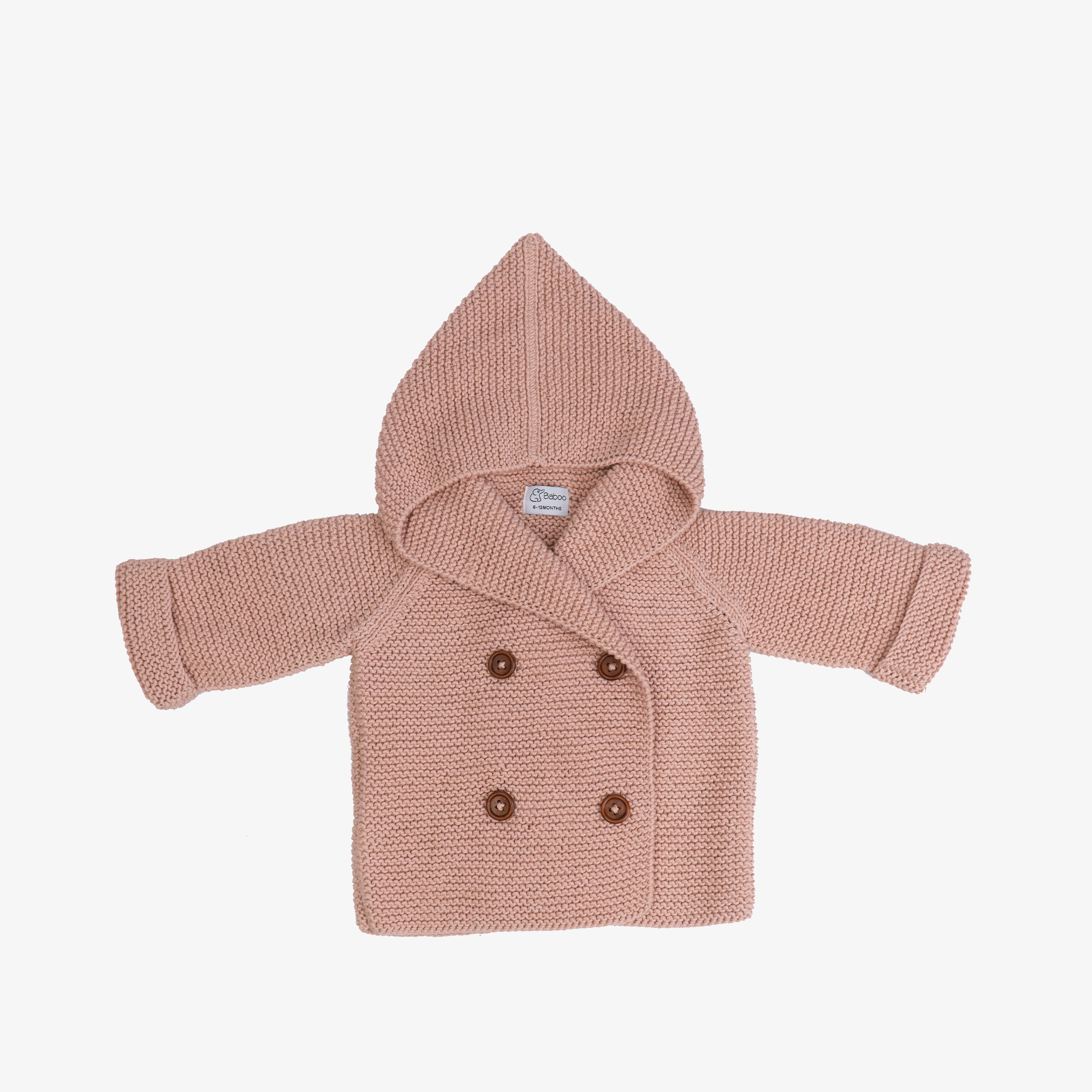 Baboo Kız Bebek Pembe Kapüşonlu Hırka