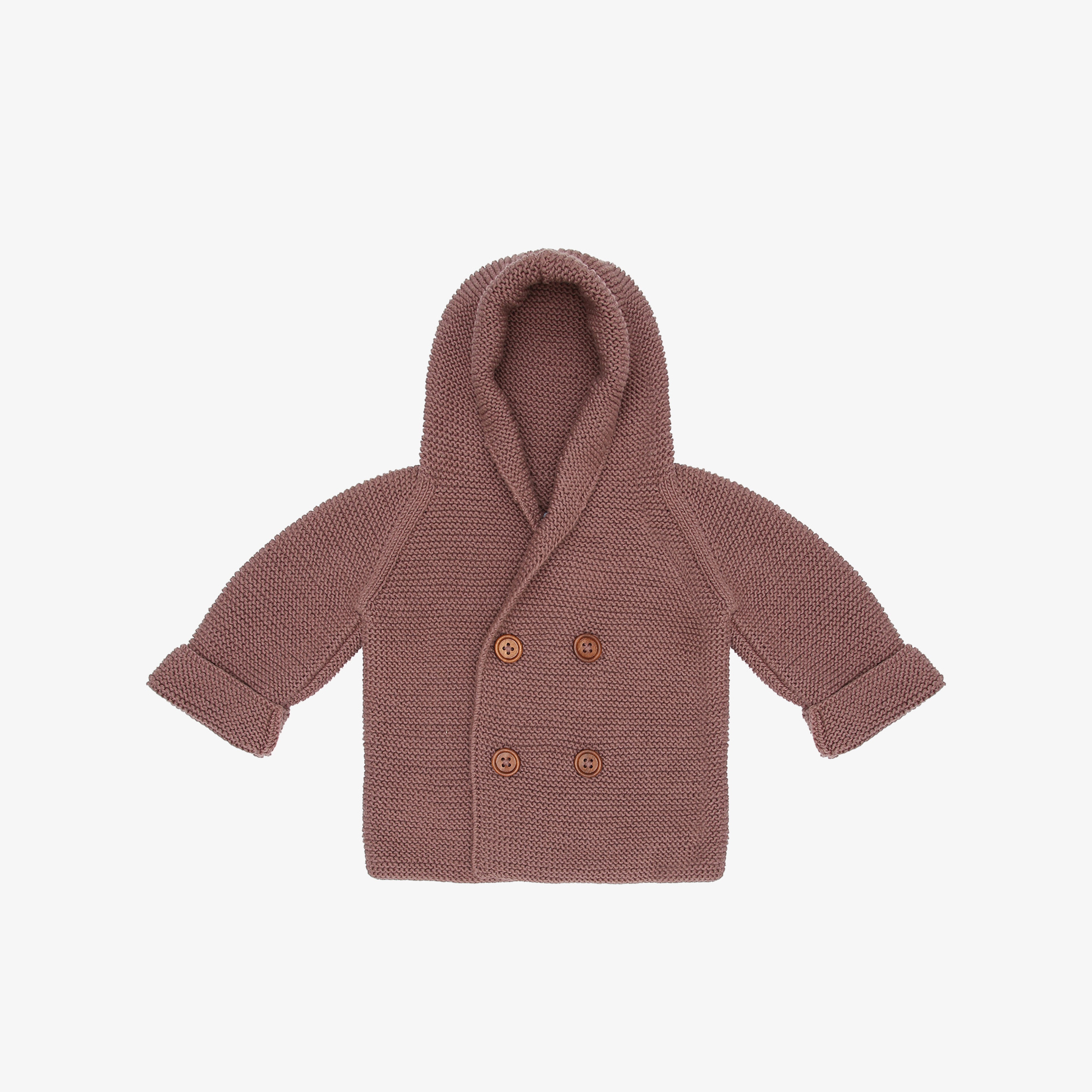 Baboo Bebek Kahverengi Kapüşonlu Hırka