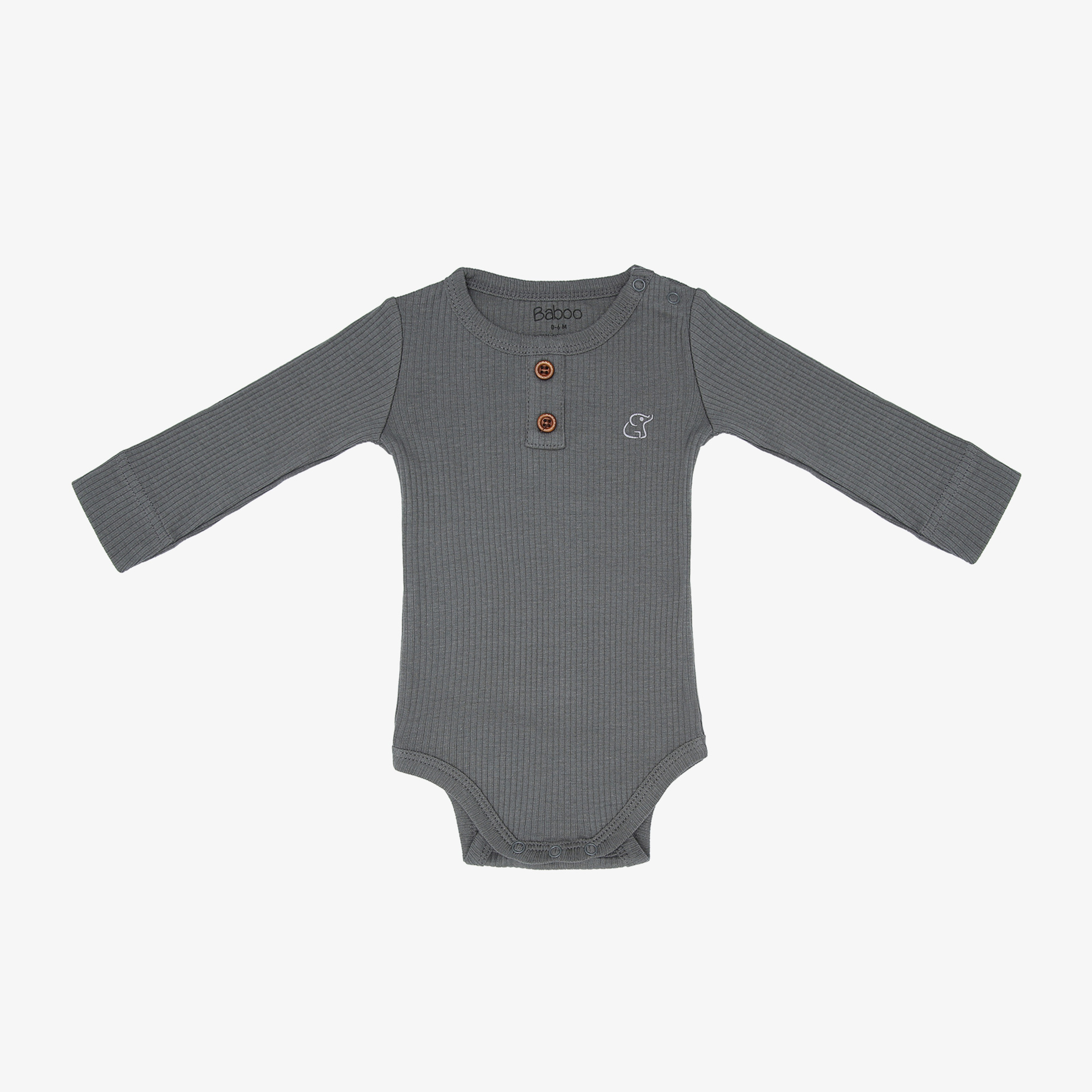 Baboo Bebek Gri Uzun Kollu Body