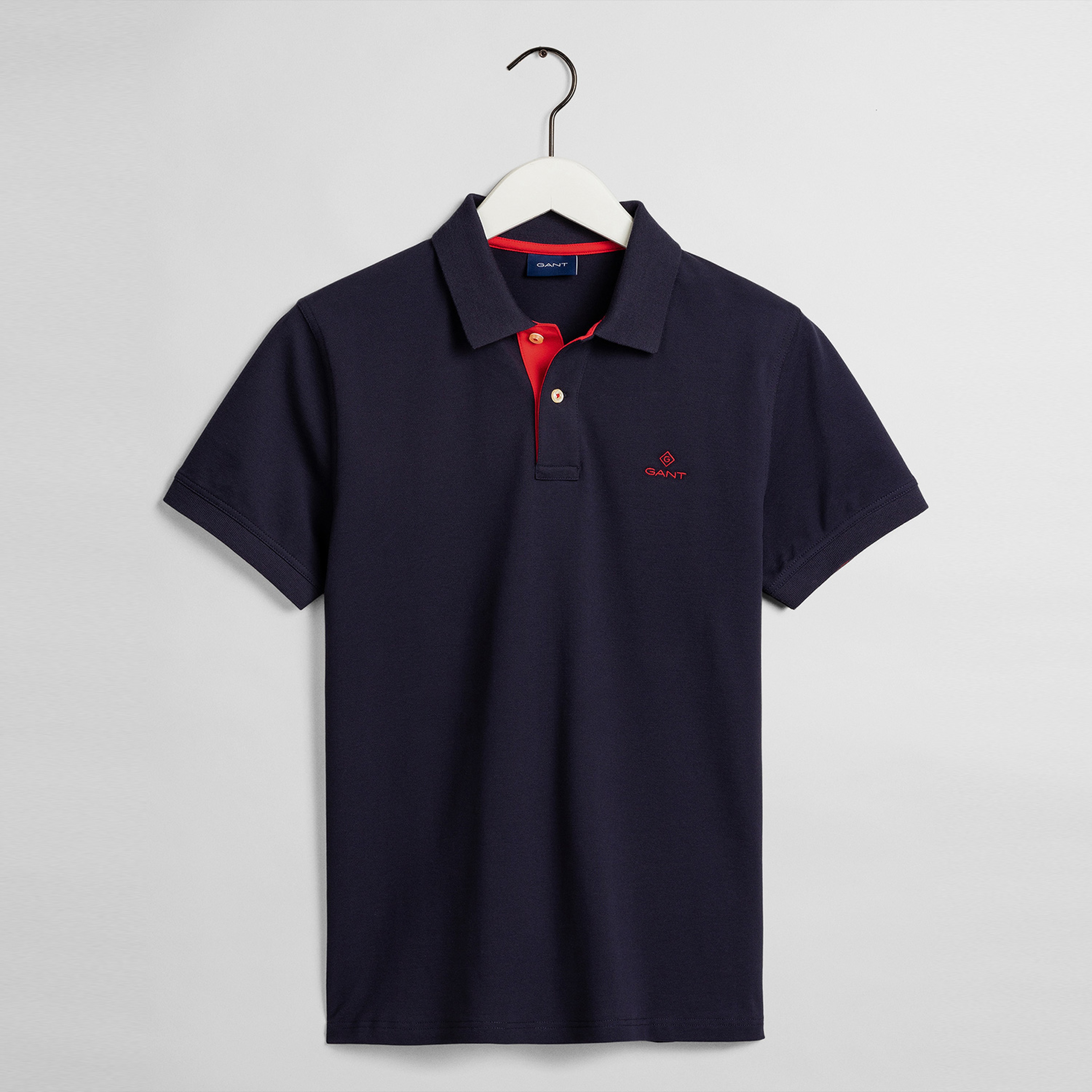 GANT Erkek Lacivert Slim Fit Logolu Polo