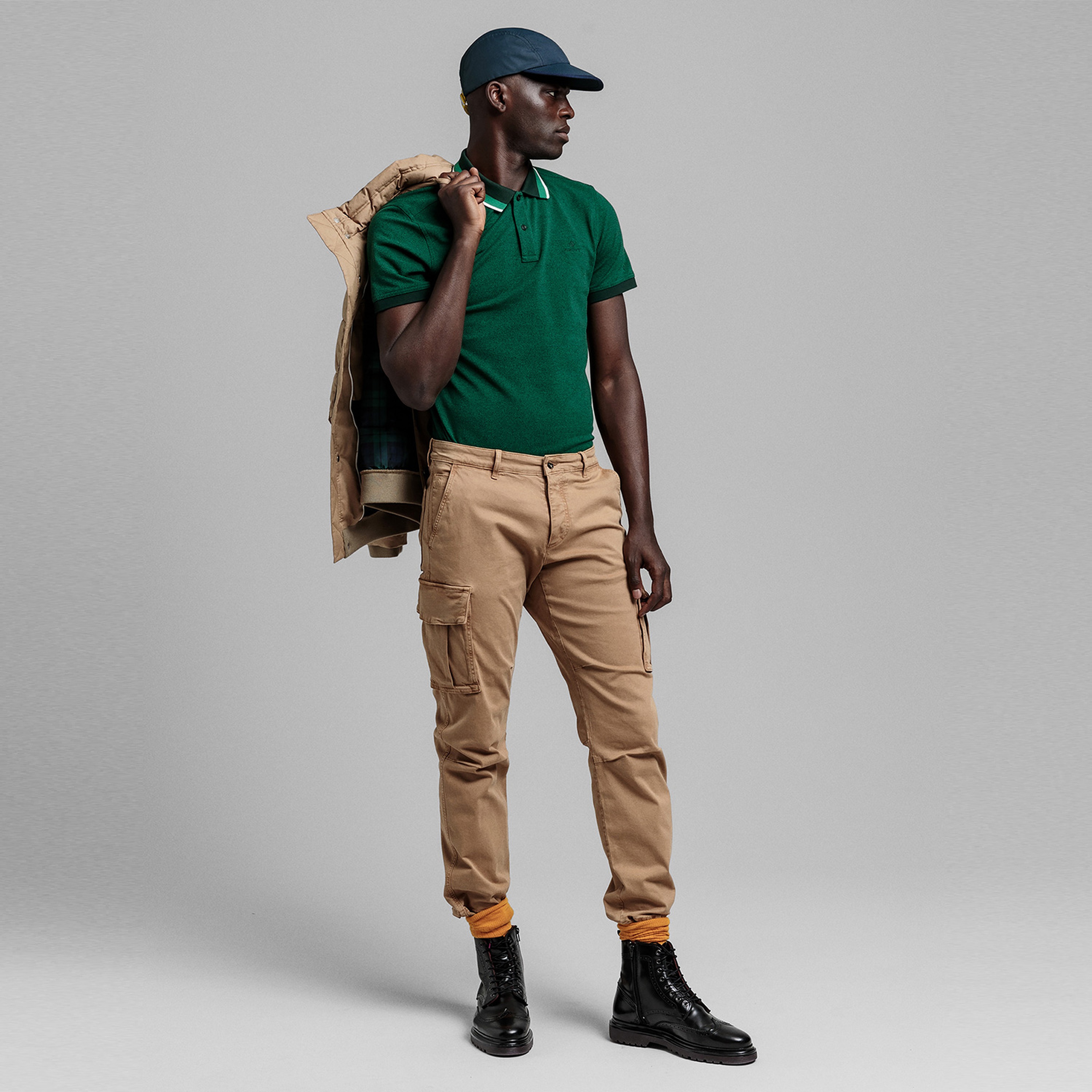 GANT Erkek Yeşil Kısa Kollu Regular Fit Tech Prep Polo