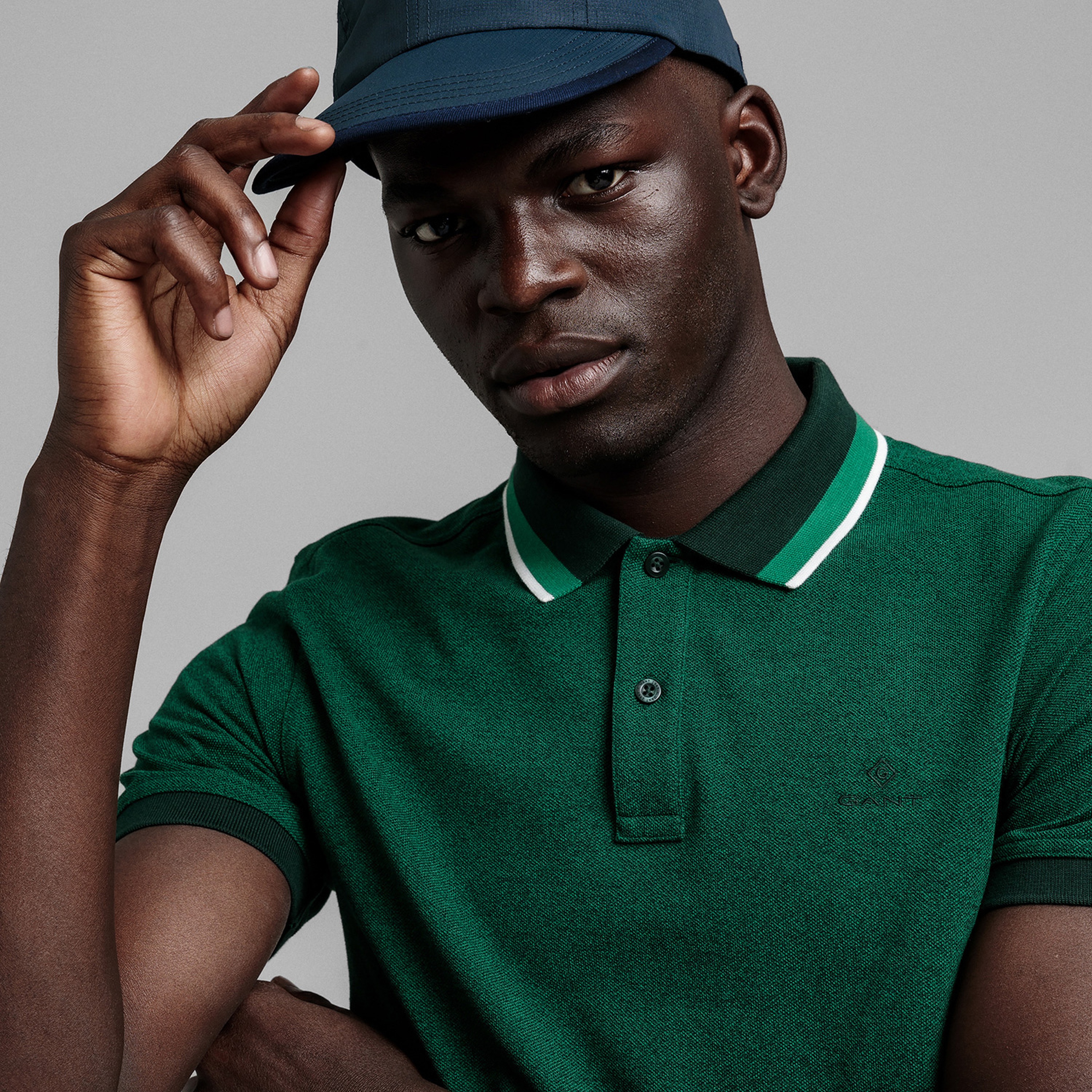 GANT Erkek Yeşil Kısa Kollu Regular Fit Tech Prep Polo