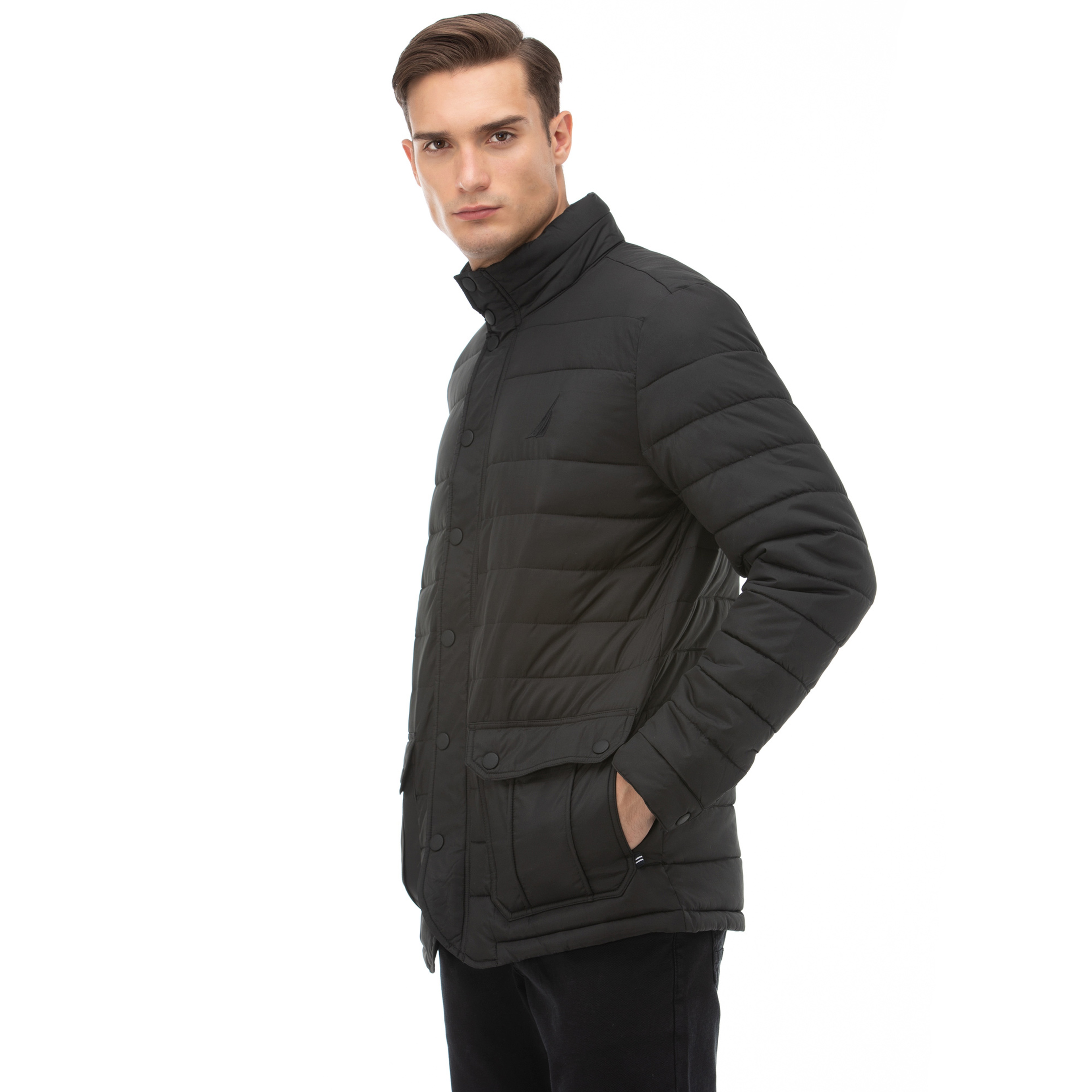 NAUTICA ERKEK SİYAH SU GEÇİRMEZ MONT