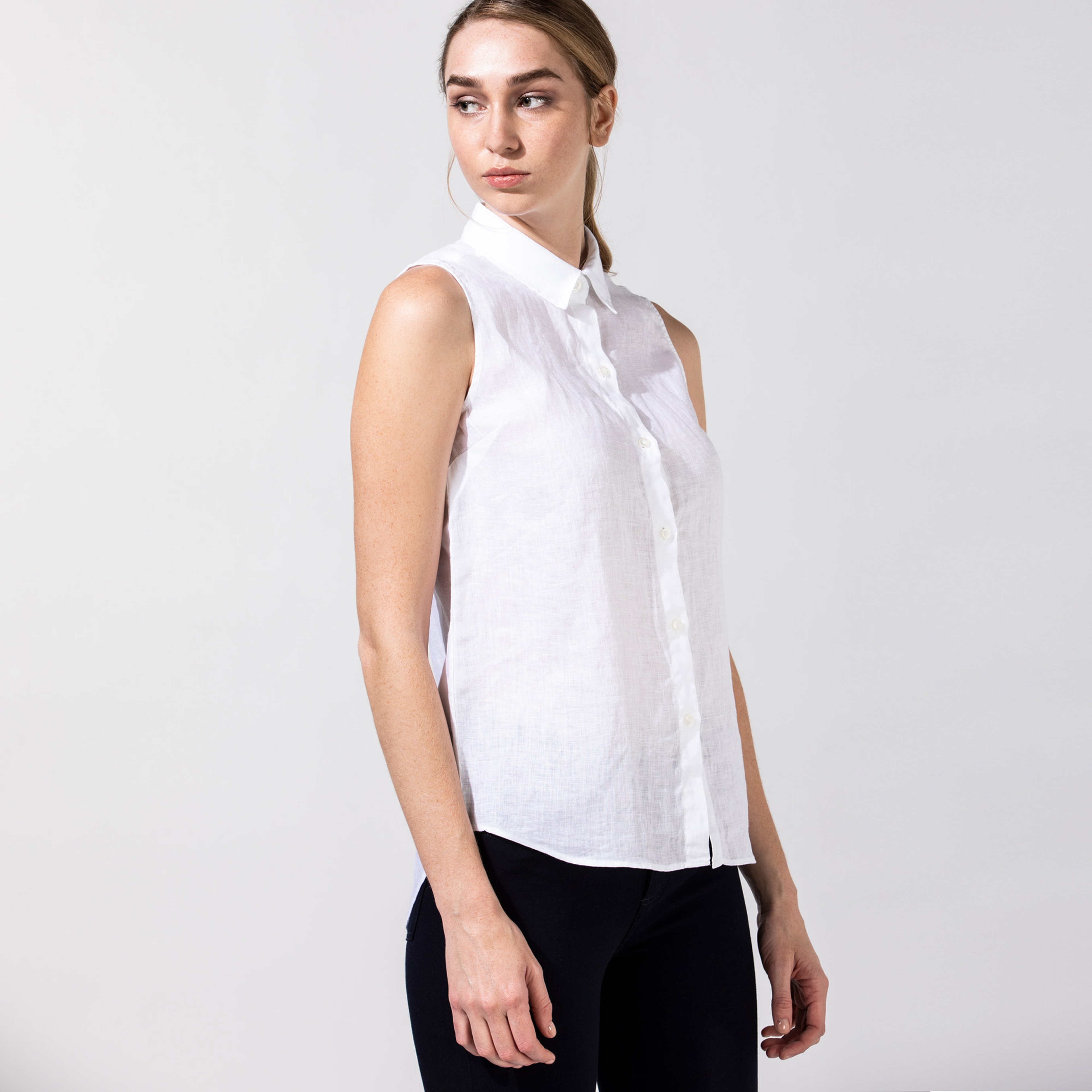 NAUTICA KADIN BEYAZ KETEN GÖMLEK