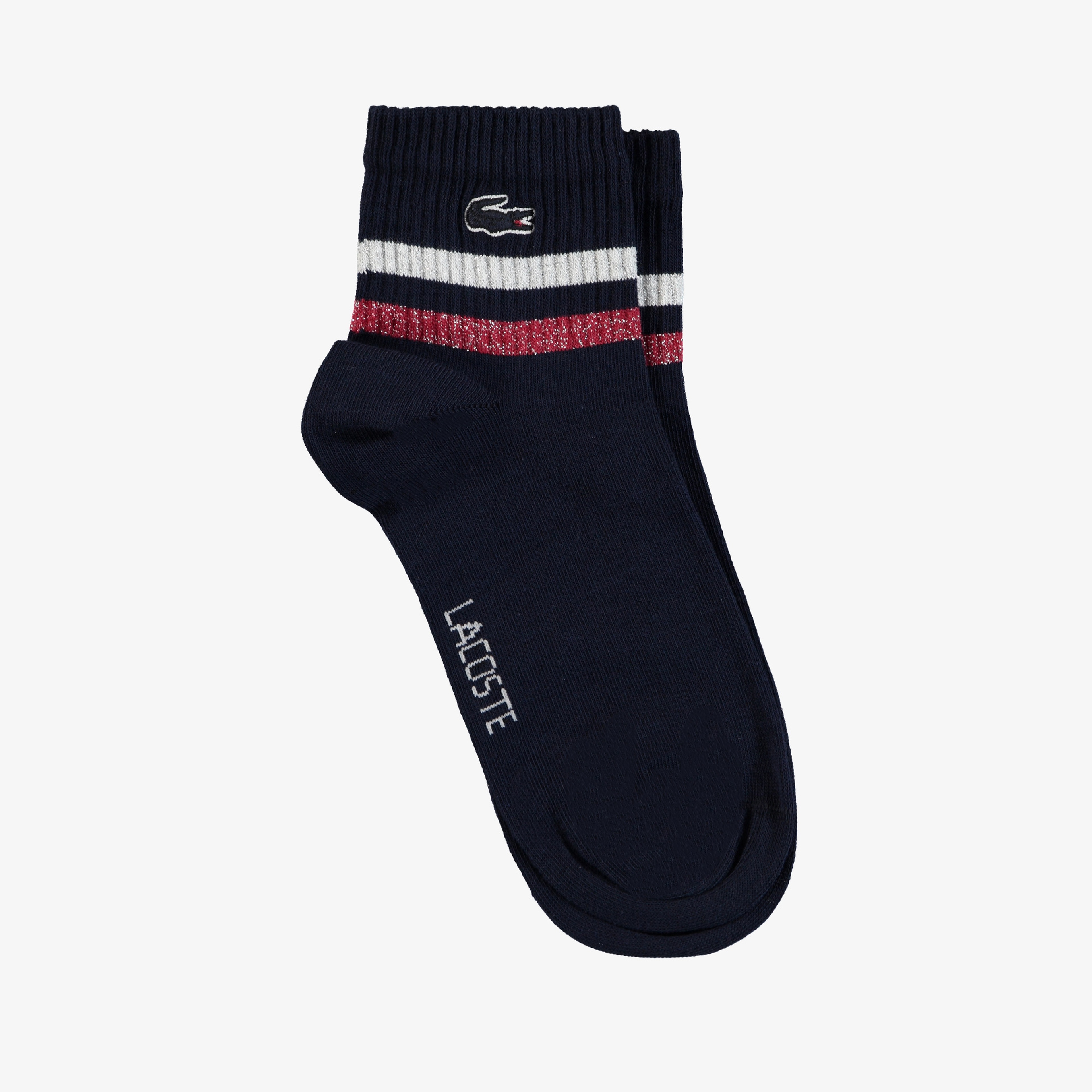 Lacoste Kadın Çizgili Lacivert Çorap