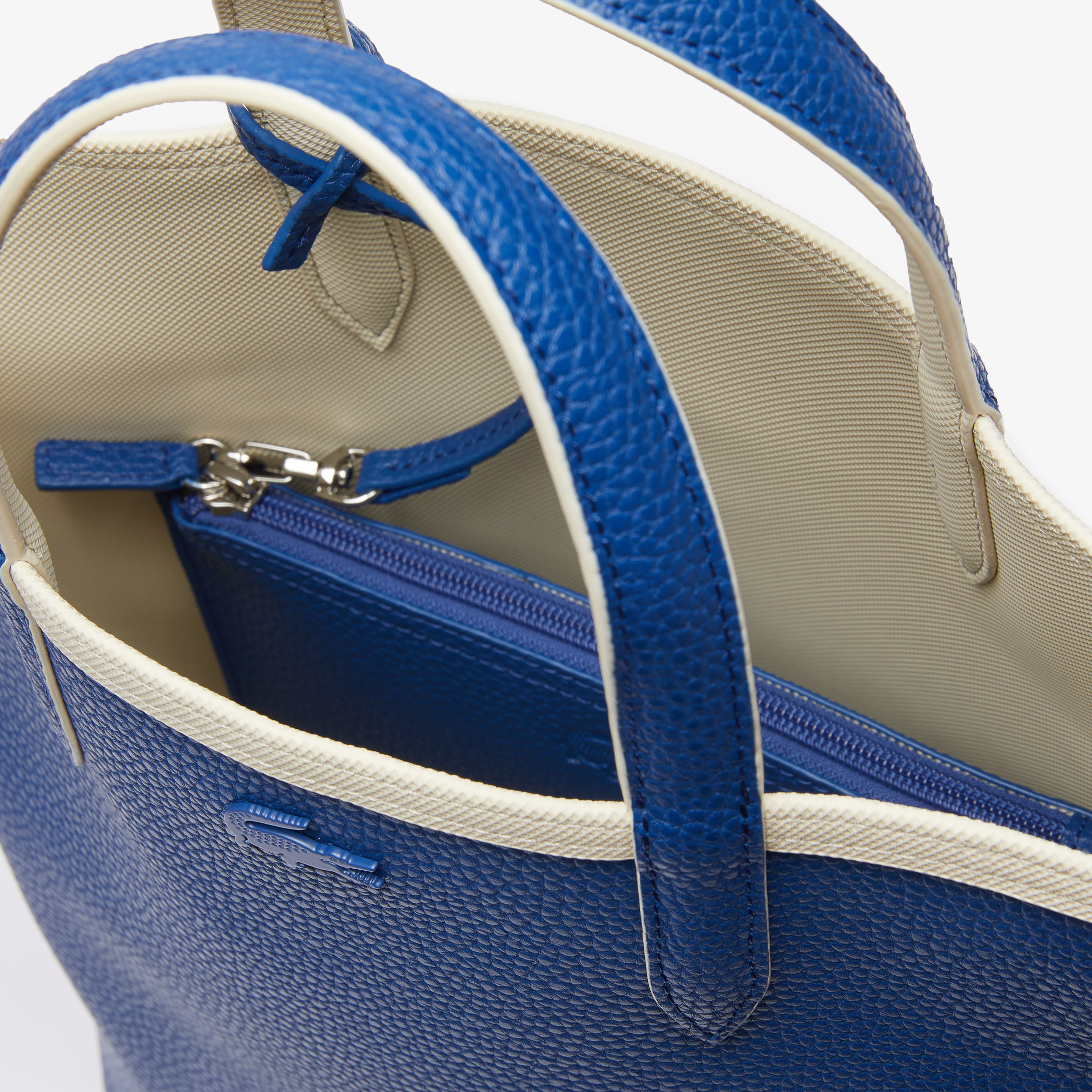 Lacoste Anna Kadın Açık Gri - Lacivert Çapraz Çift Taraflı Çanta