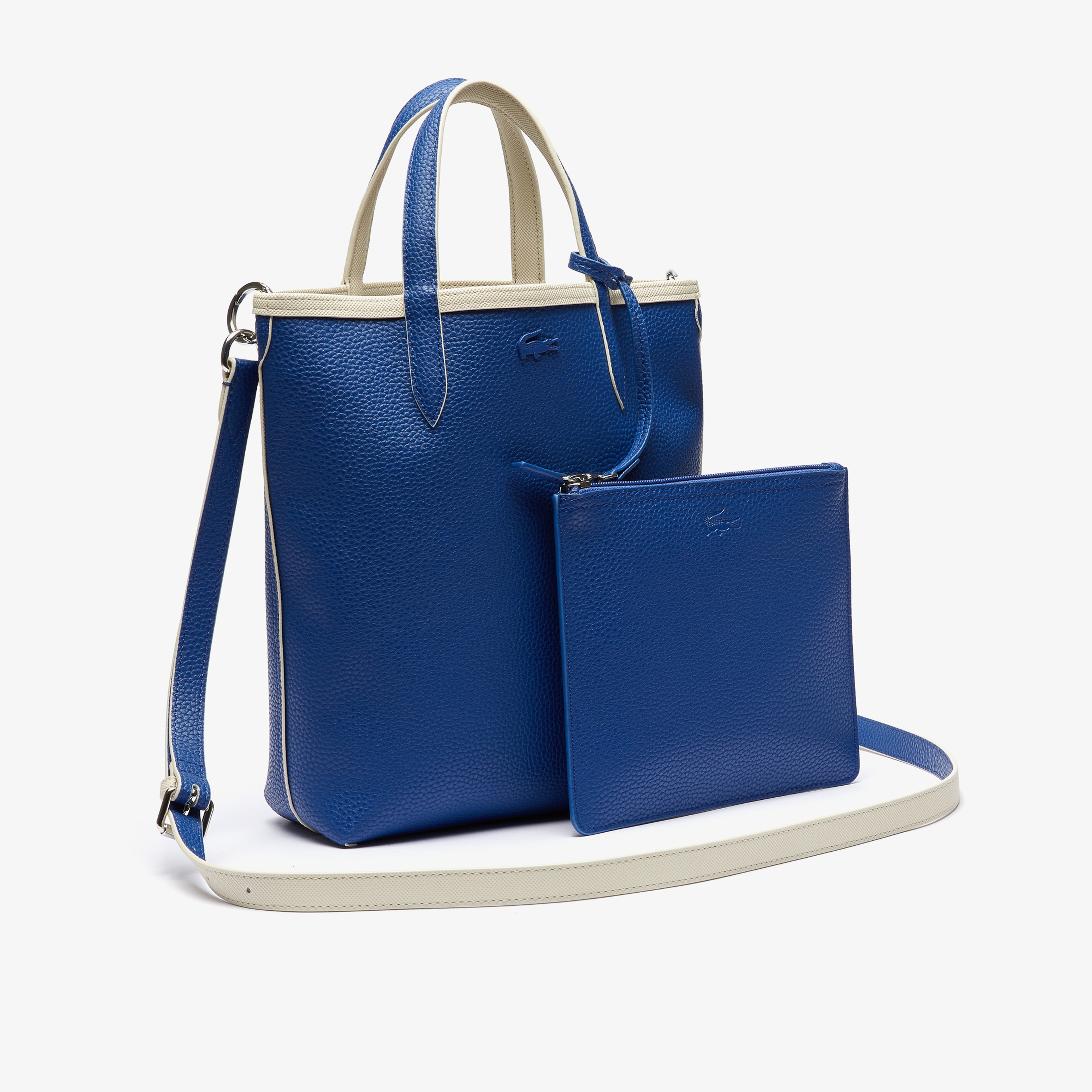 Lacoste Anna Kadın Açık Gri - Lacivert Çapraz Çift Taraflı Çanta
