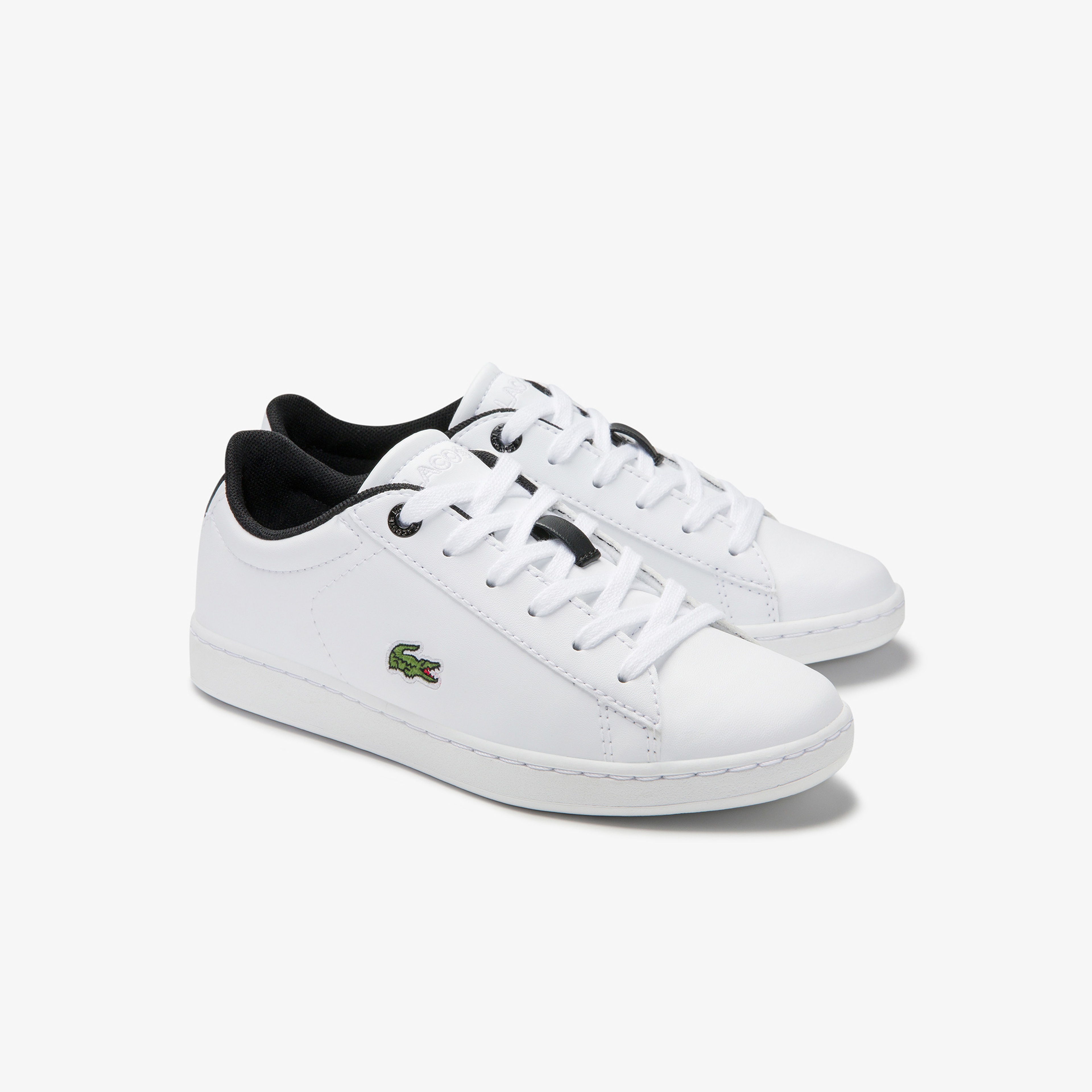 Lacoste Carnaby Evo 0120 2 Suc Çocuk Beyaz - Siyah Spor Ayakkabı