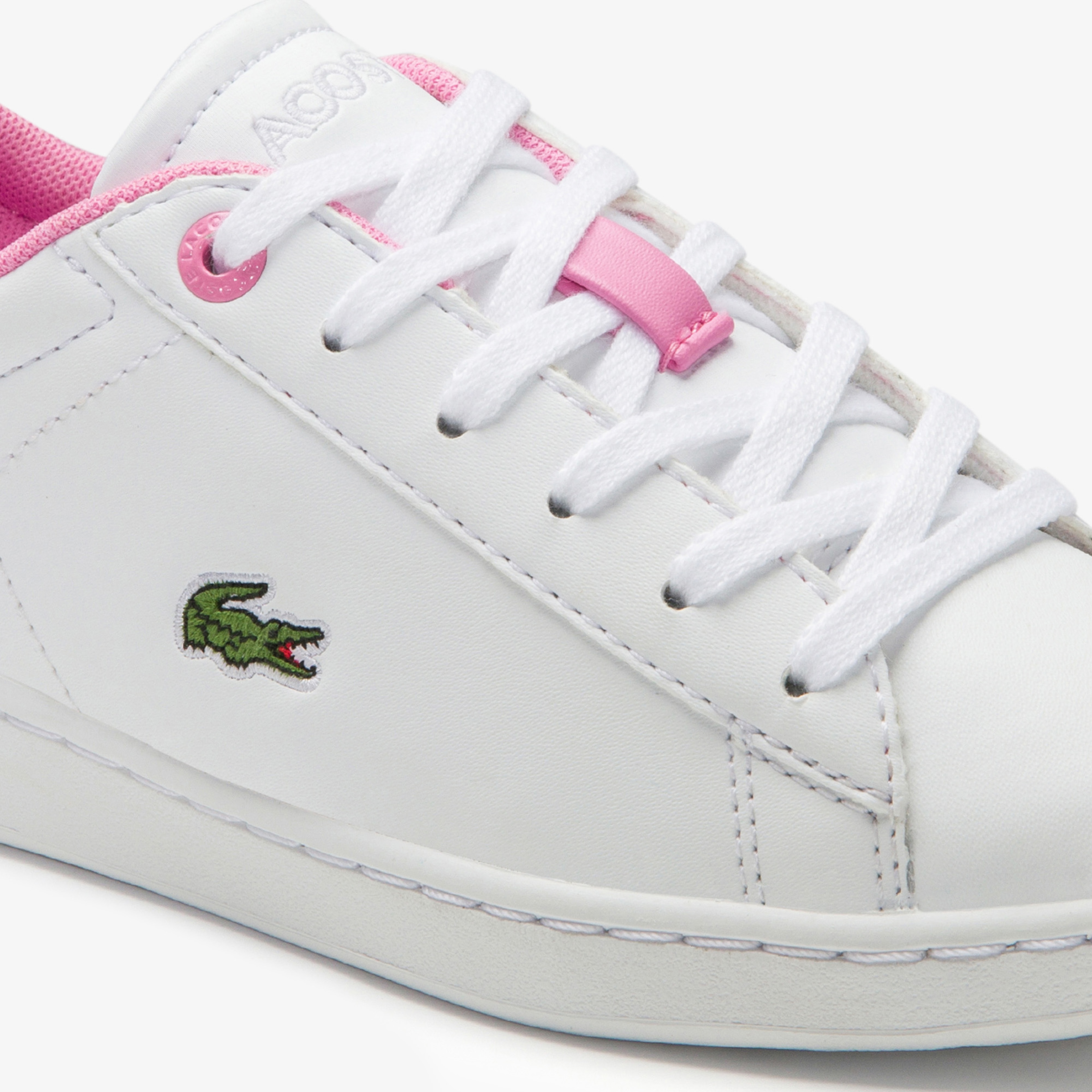 Lacoste Carnaby Evo 0120 2 Suc Çocuk Beyaz - Pembe Spor Ayakkabı
