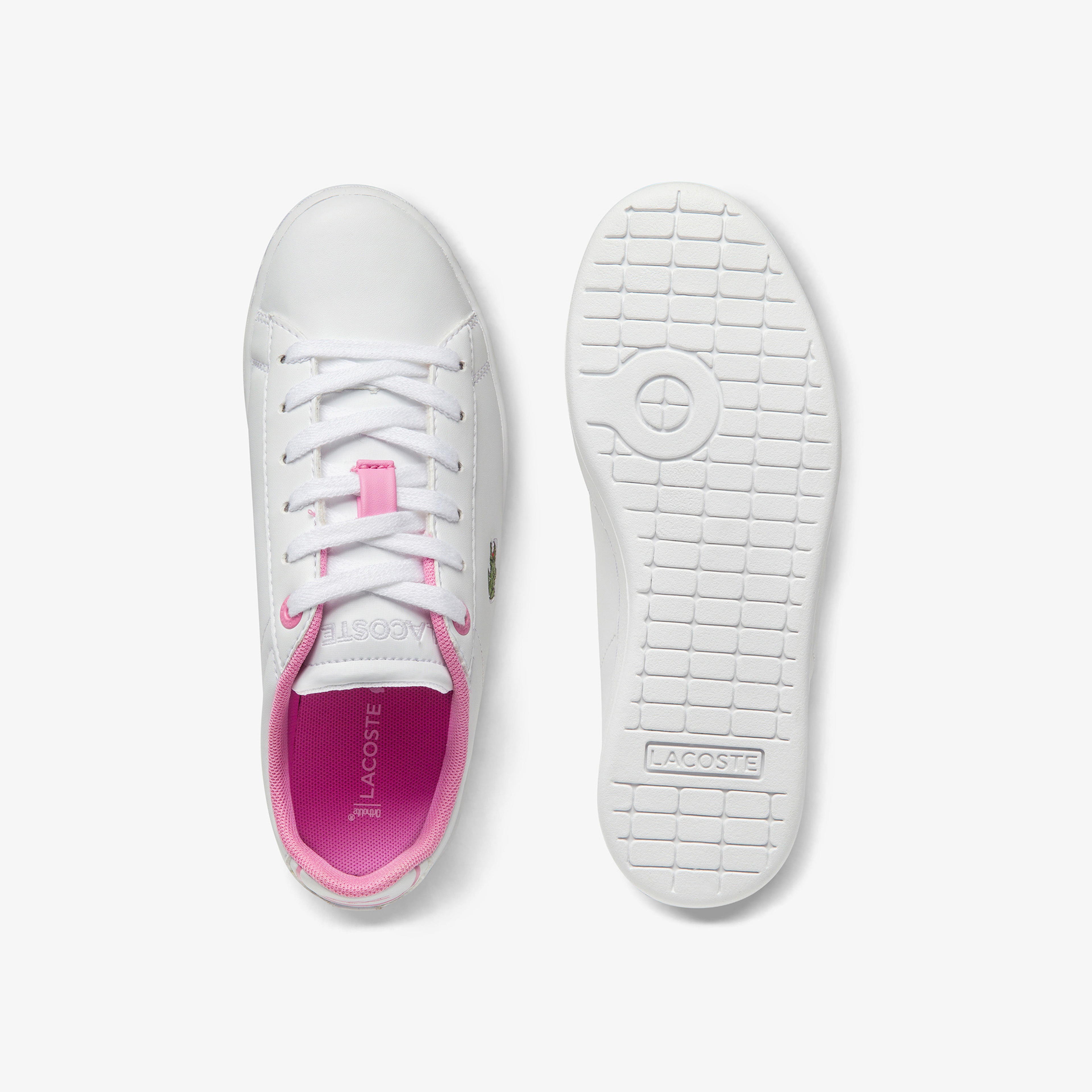Lacoste Carnaby Evo 0120 2 Suc Çocuk Beyaz - Pembe Spor Ayakkabı
