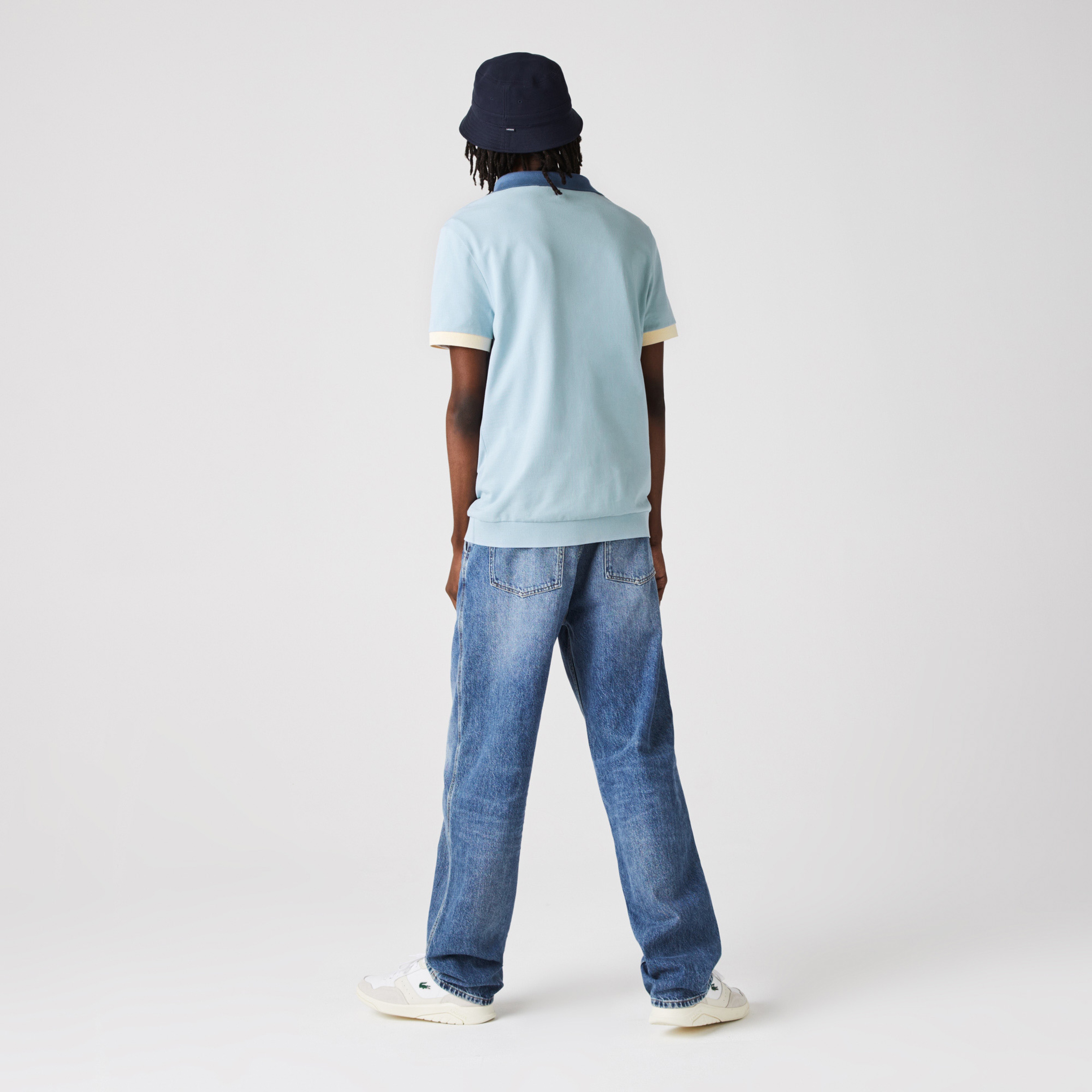 Lacoste Erkek Regular Fit V Yaka Mavi Polo