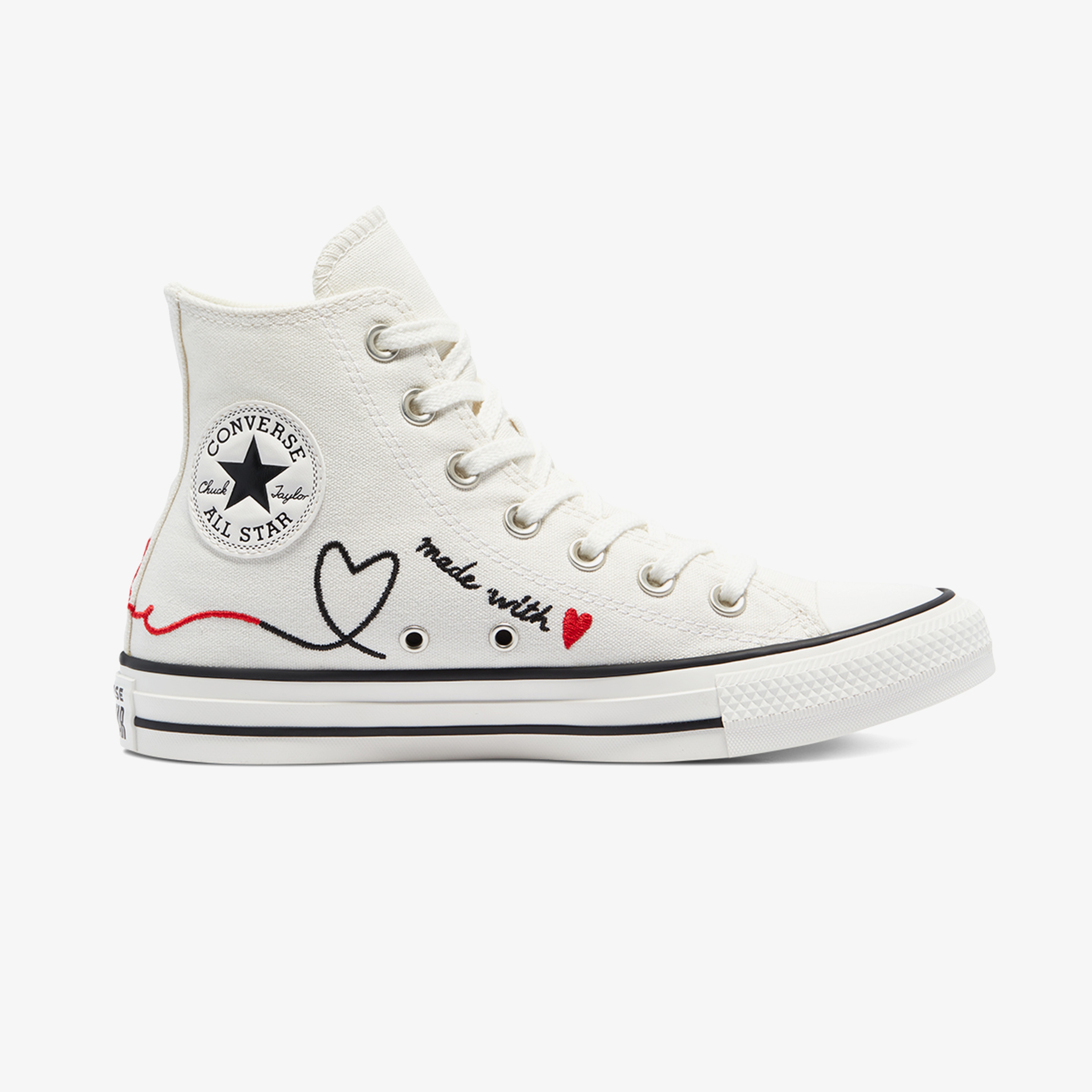 Converse Valentine's Day Chuck Taylor All Star Hi Kadın Beyaz Sneaker