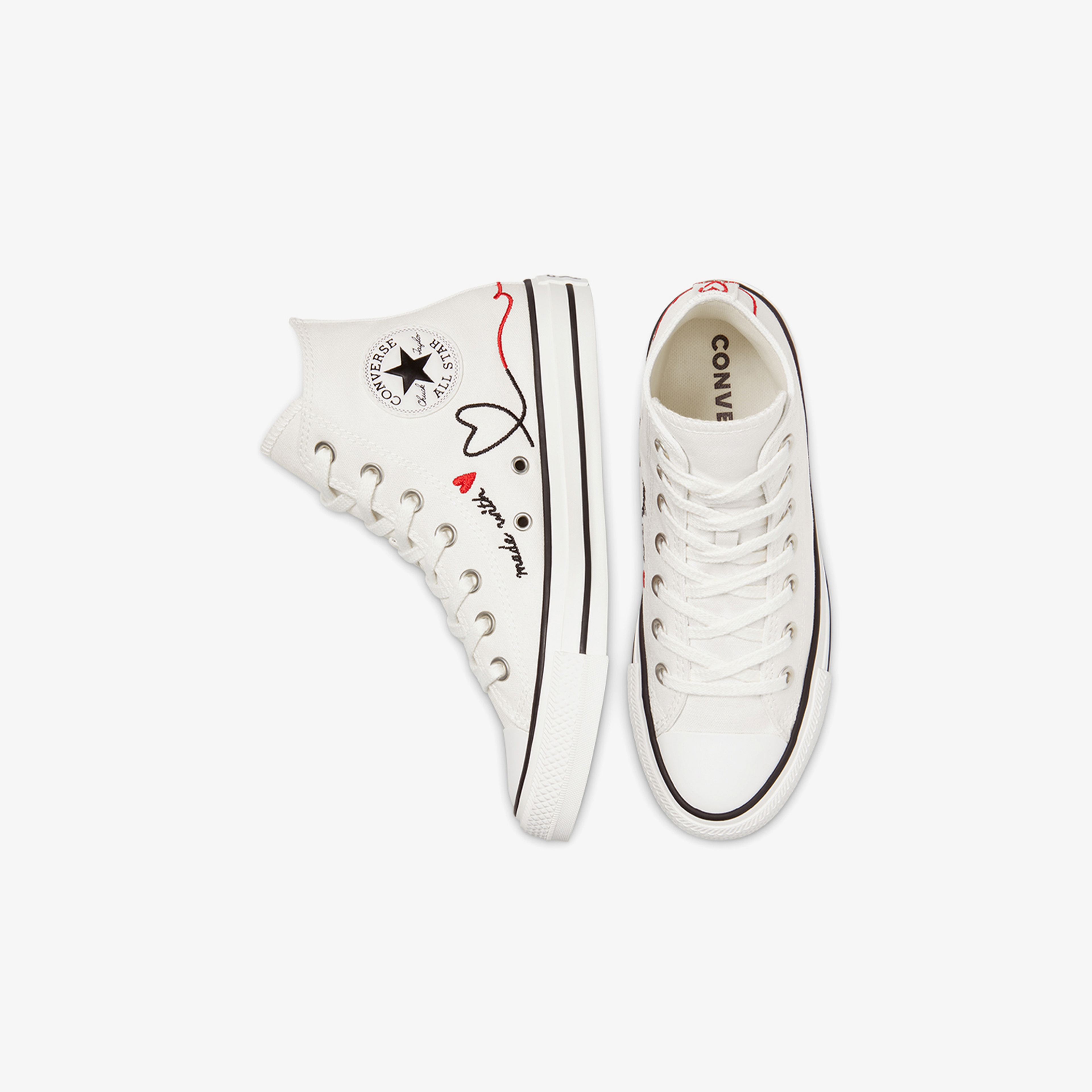 Converse Valentine's Day Chuck Taylor All Star Hi Kadın Beyaz Sneaker