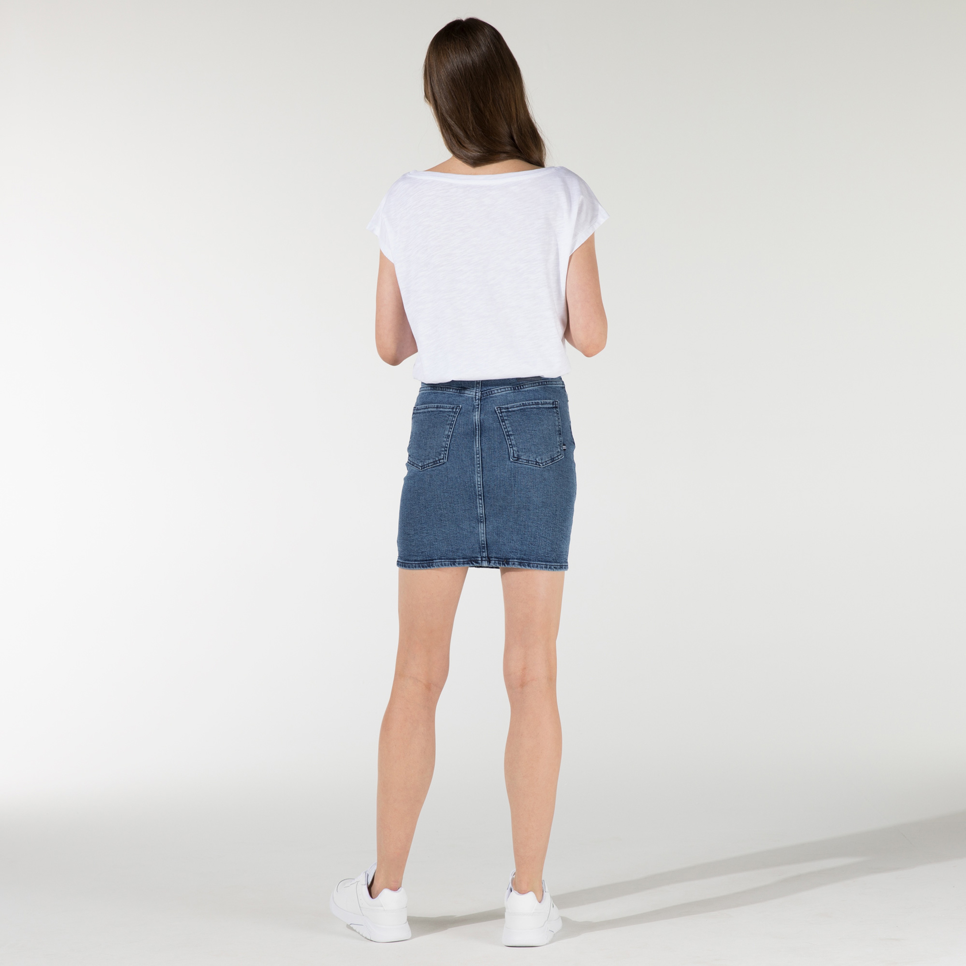 Nautica Kadın Mavi Klasik Fit Etek