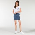 Nautica Kadın Mavi Klasik Fit Etek