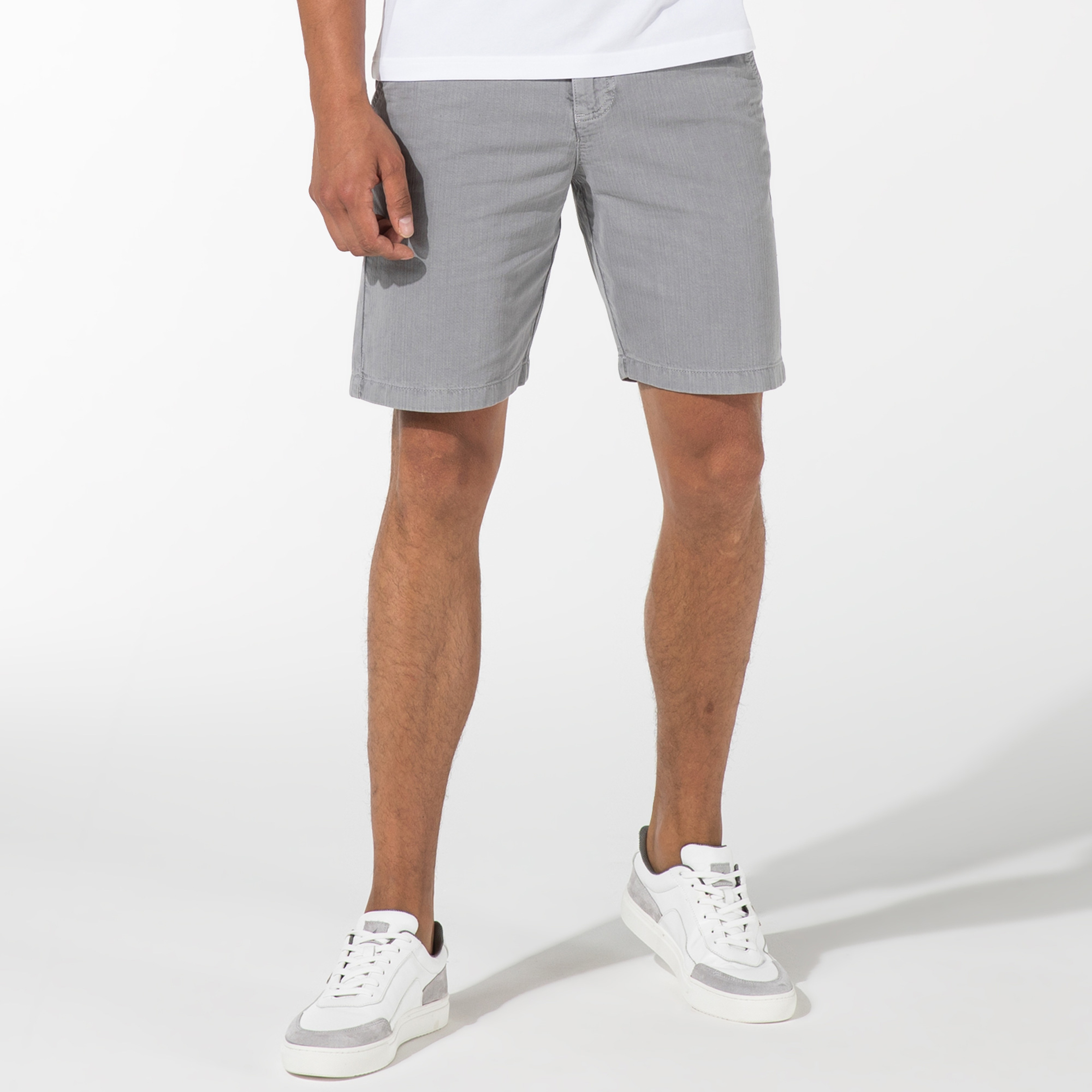 NAUTICA ERKEK GRİ SLIM FIT BERMUDA ŞORT