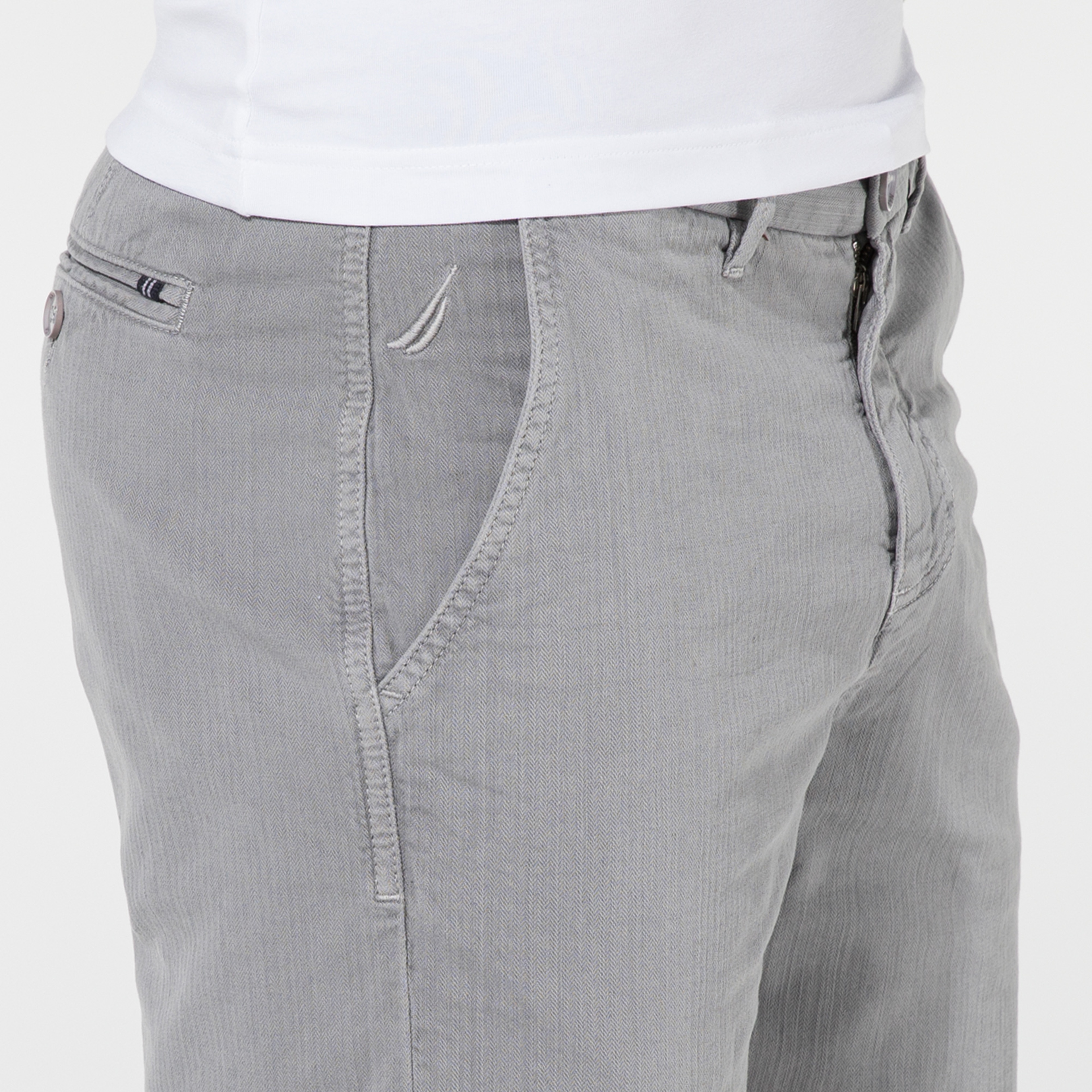 NAUTICA ERKEK GRİ SLIM FIT BERMUDA ŞORT