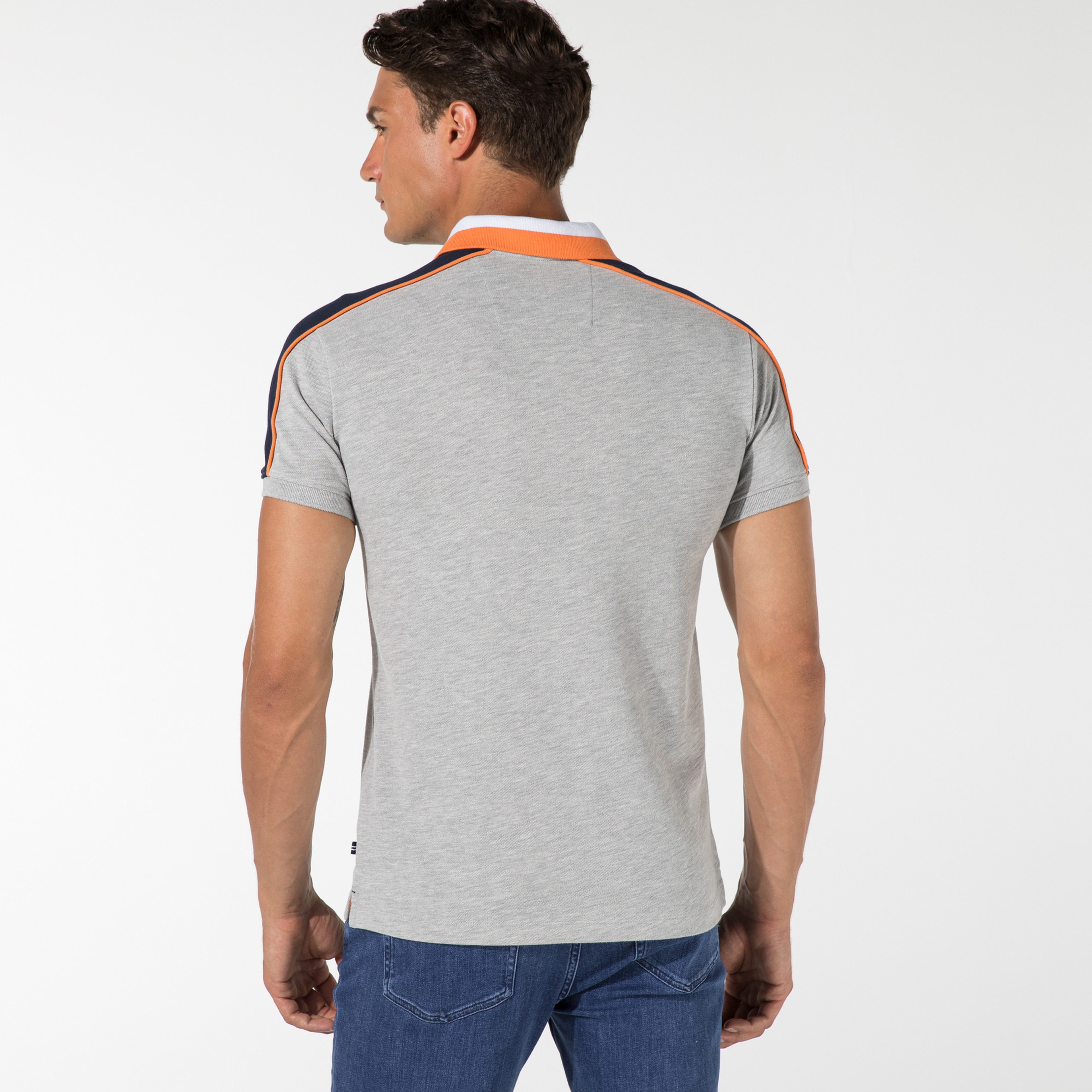 NAUTICA ERKEK GRİ SLIM FIT POLO