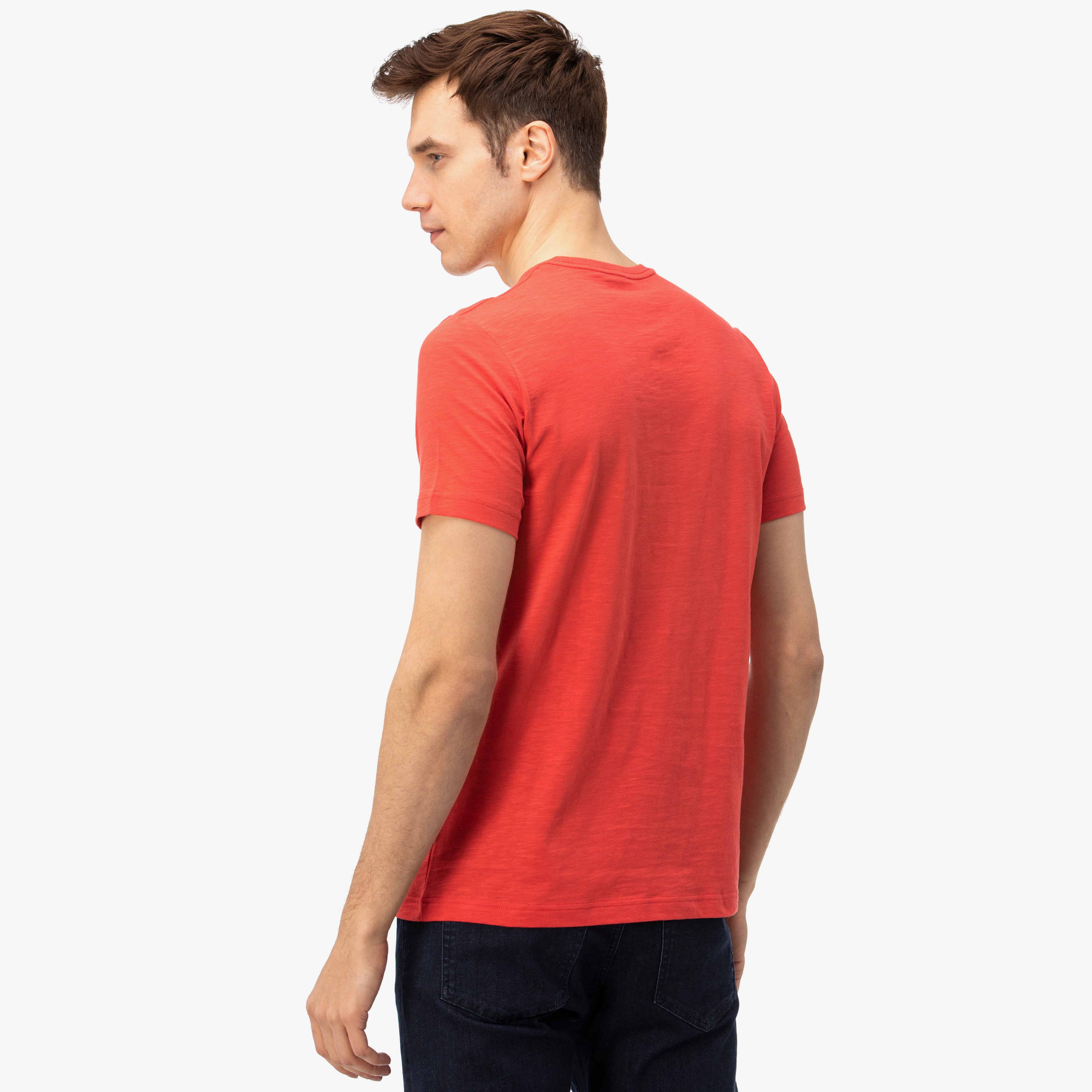 Nautica Erkek Turuncu Baskılı T-Shirt