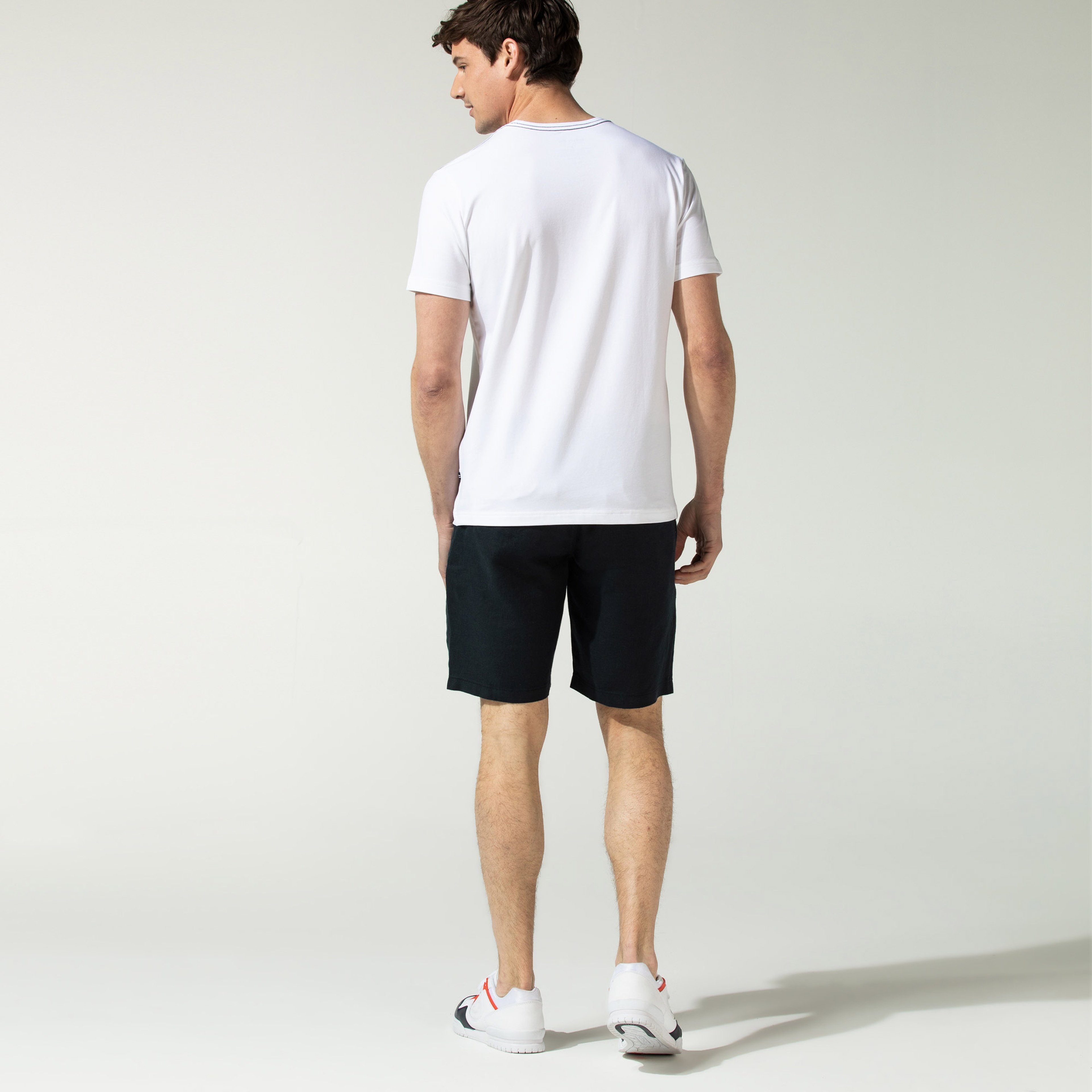 Nautica Erkek Siyah Keten Bermuda Şort