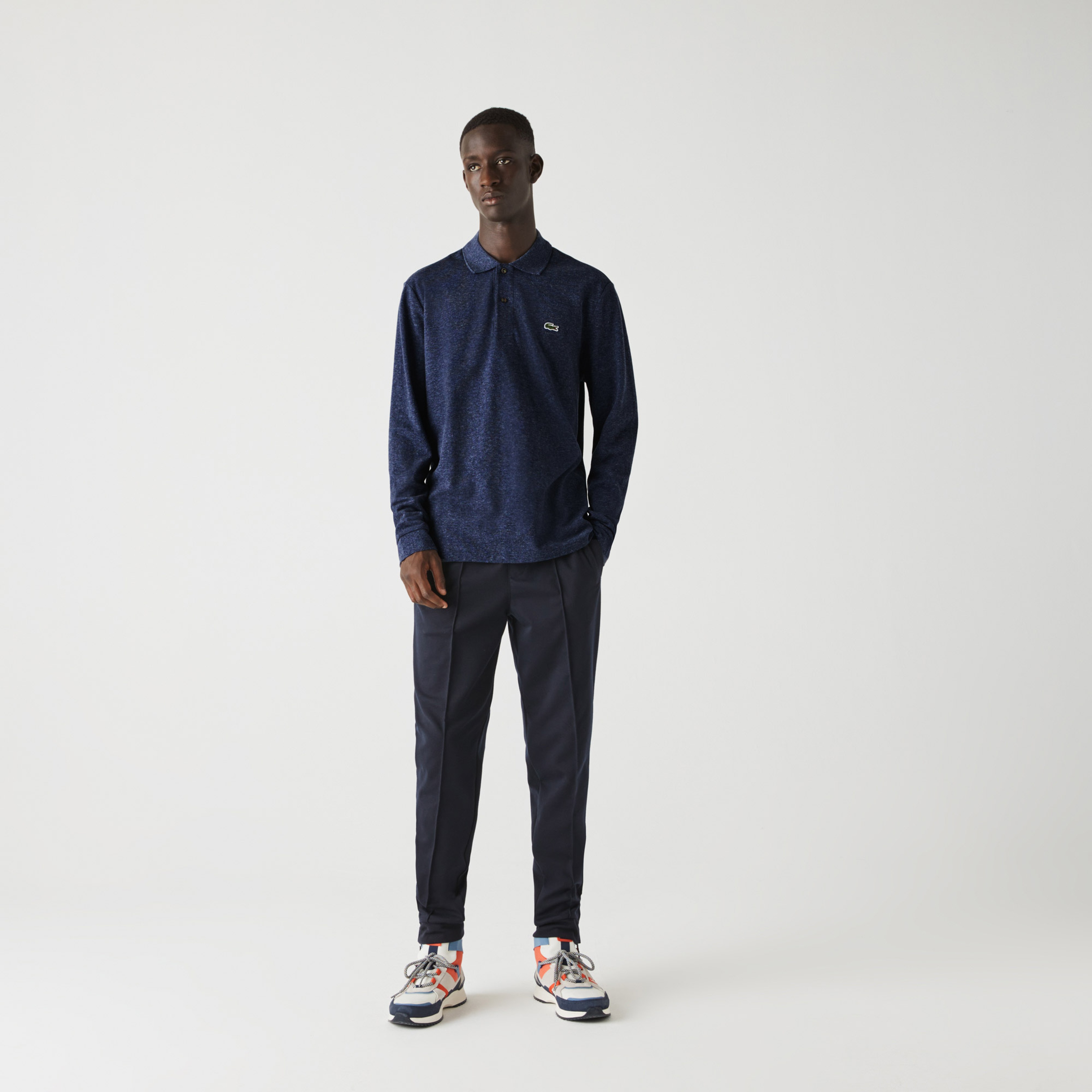 Lacoste Erkek Classic Fit Uzun Kollu Lacivert Polo