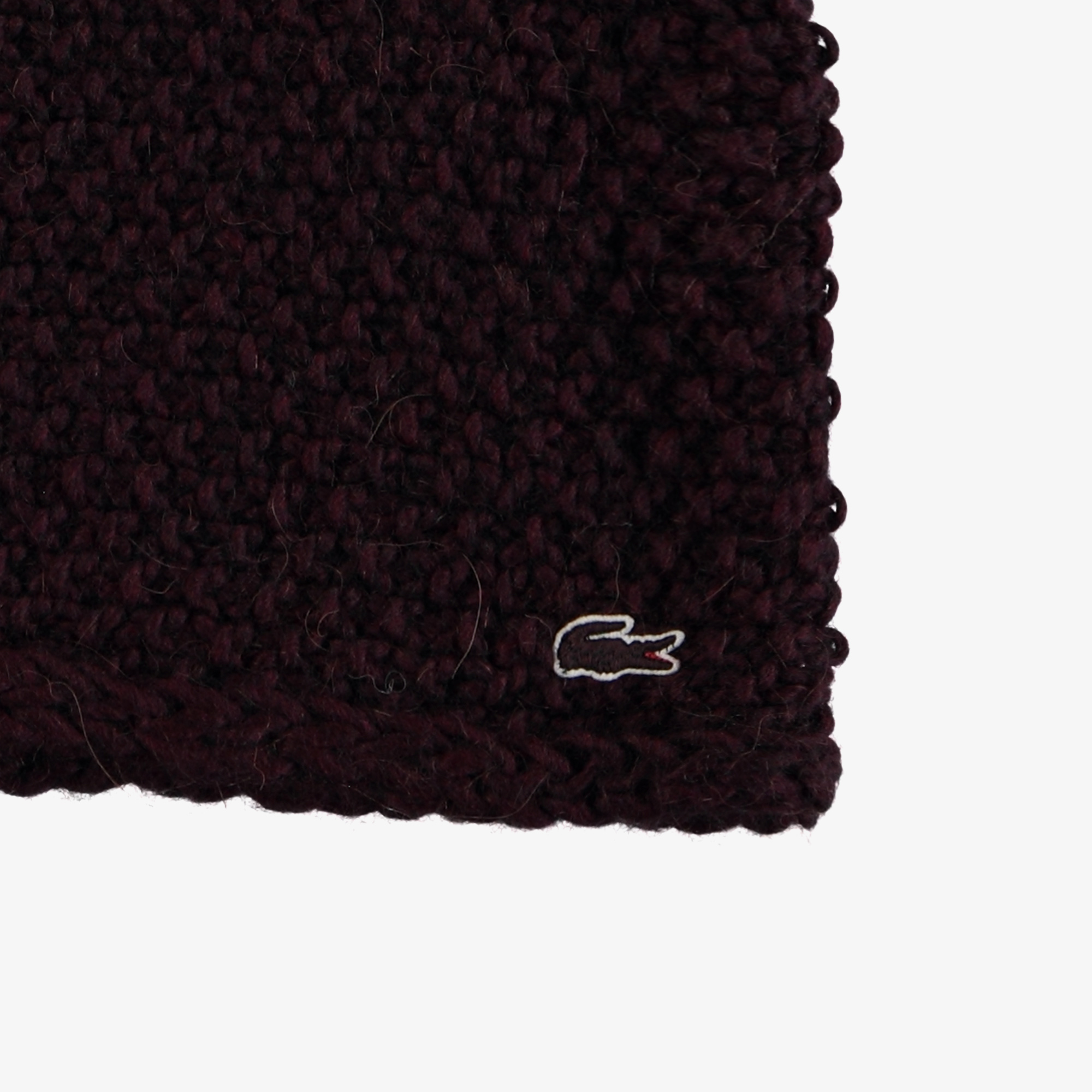 Lacoste Unisex Yün Karışımlı Bordo Boyunluk