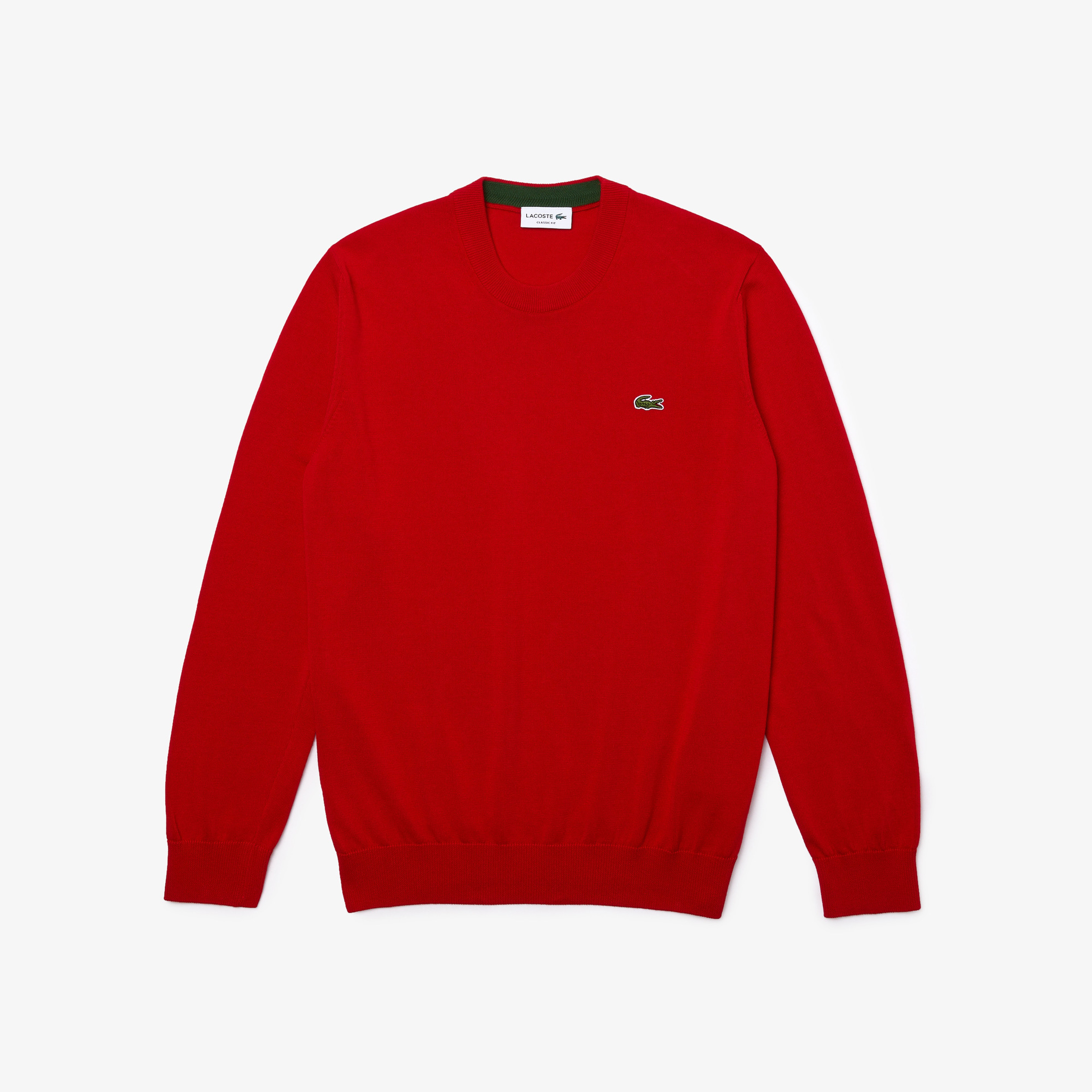 Erkek Regular Fit Bisiklet Yaka Organik Pamuk Kırmızı Kazak