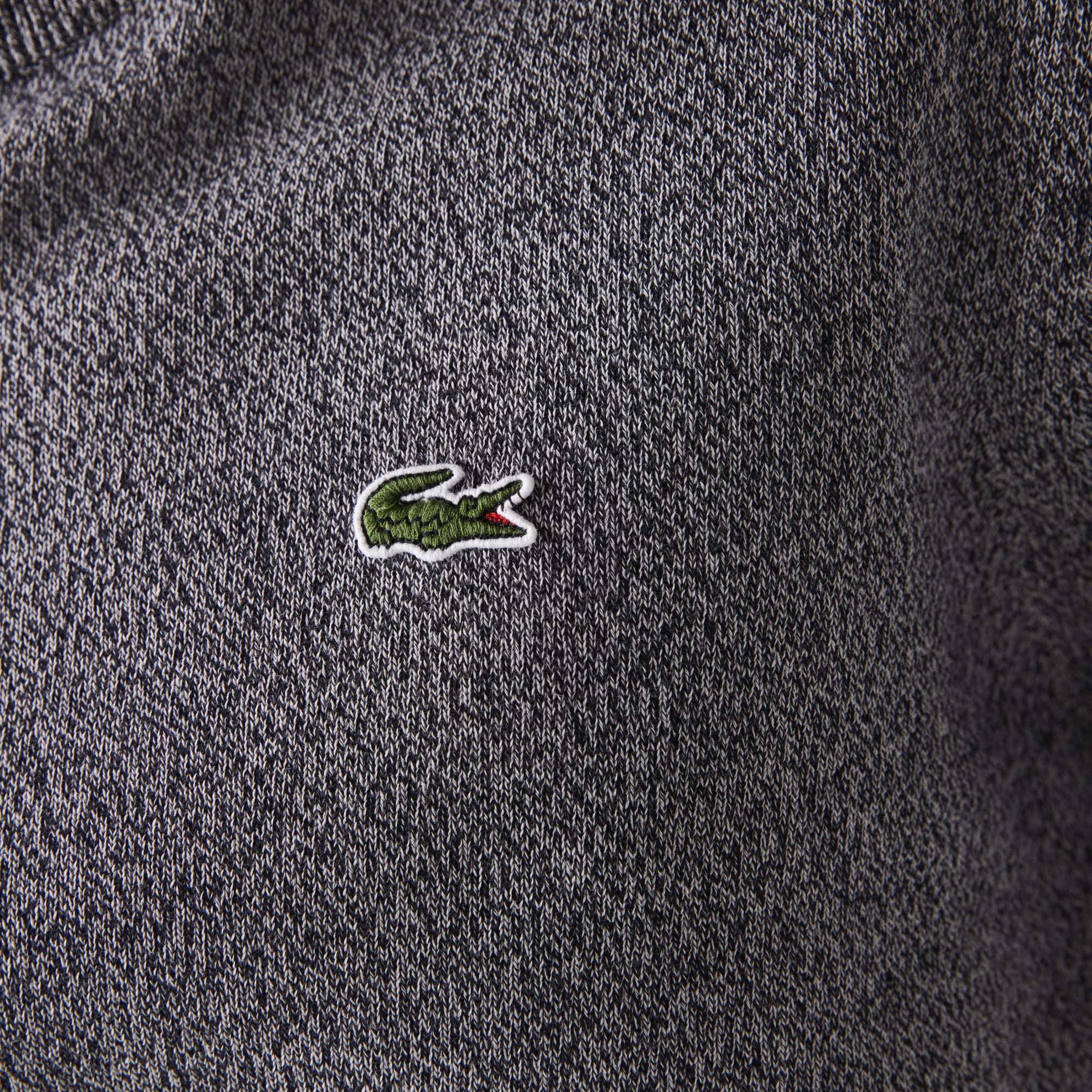 Lacoste Erkek Bisiklet Yaka Gri Triko Kazak