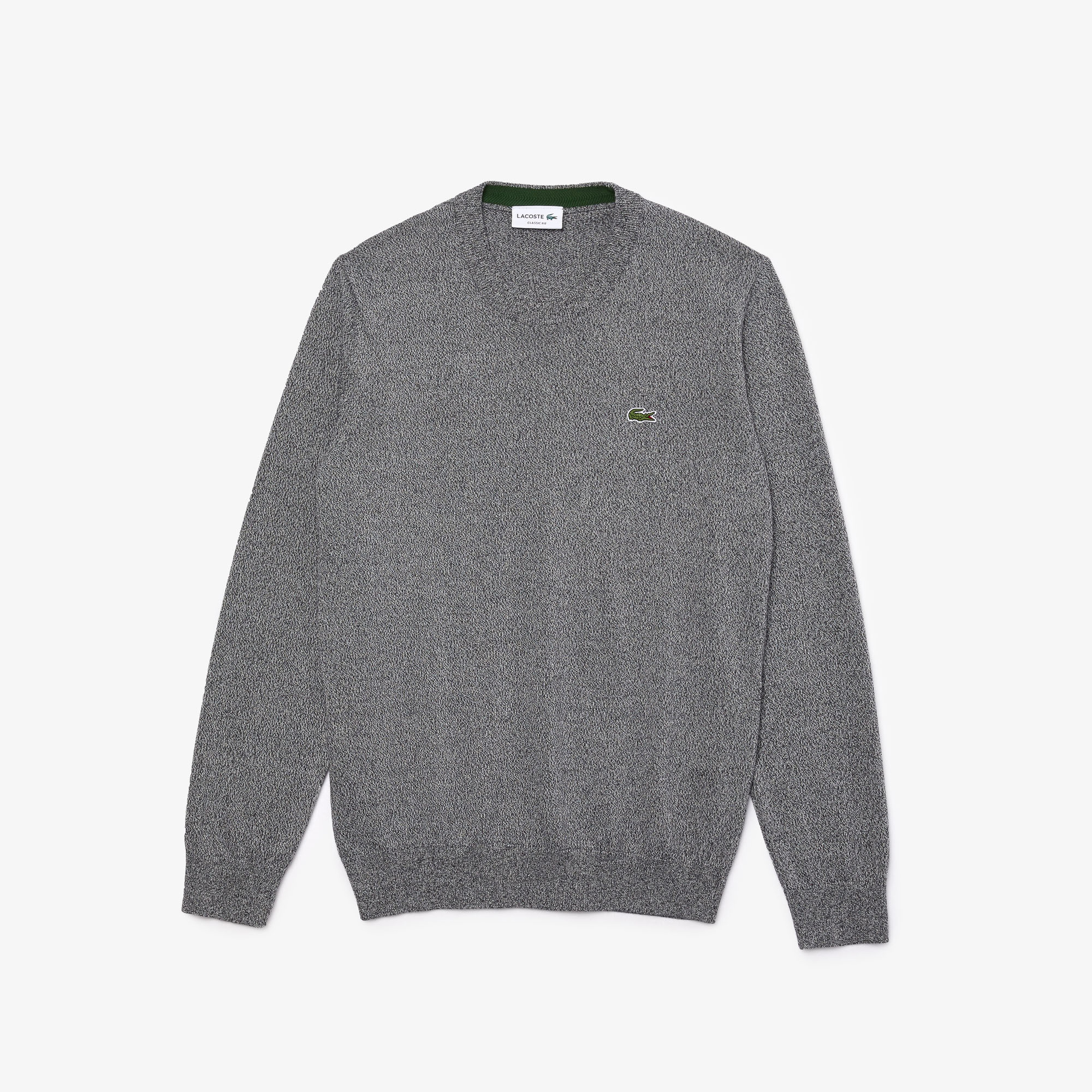 Lacoste Erkek Bisiklet Yaka Gri Triko Kazak