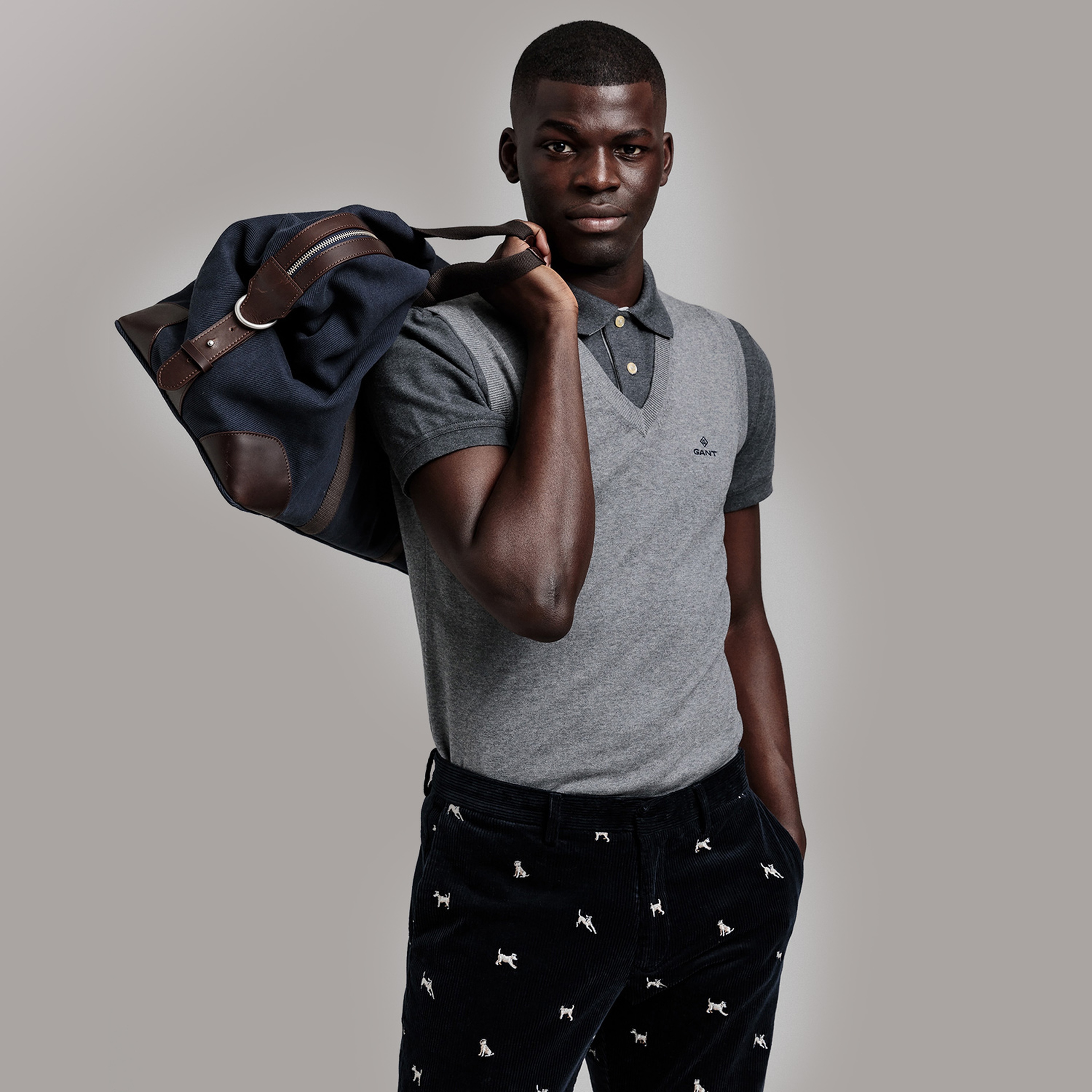 GANT Erkek Koyu Gri Triko Süveter