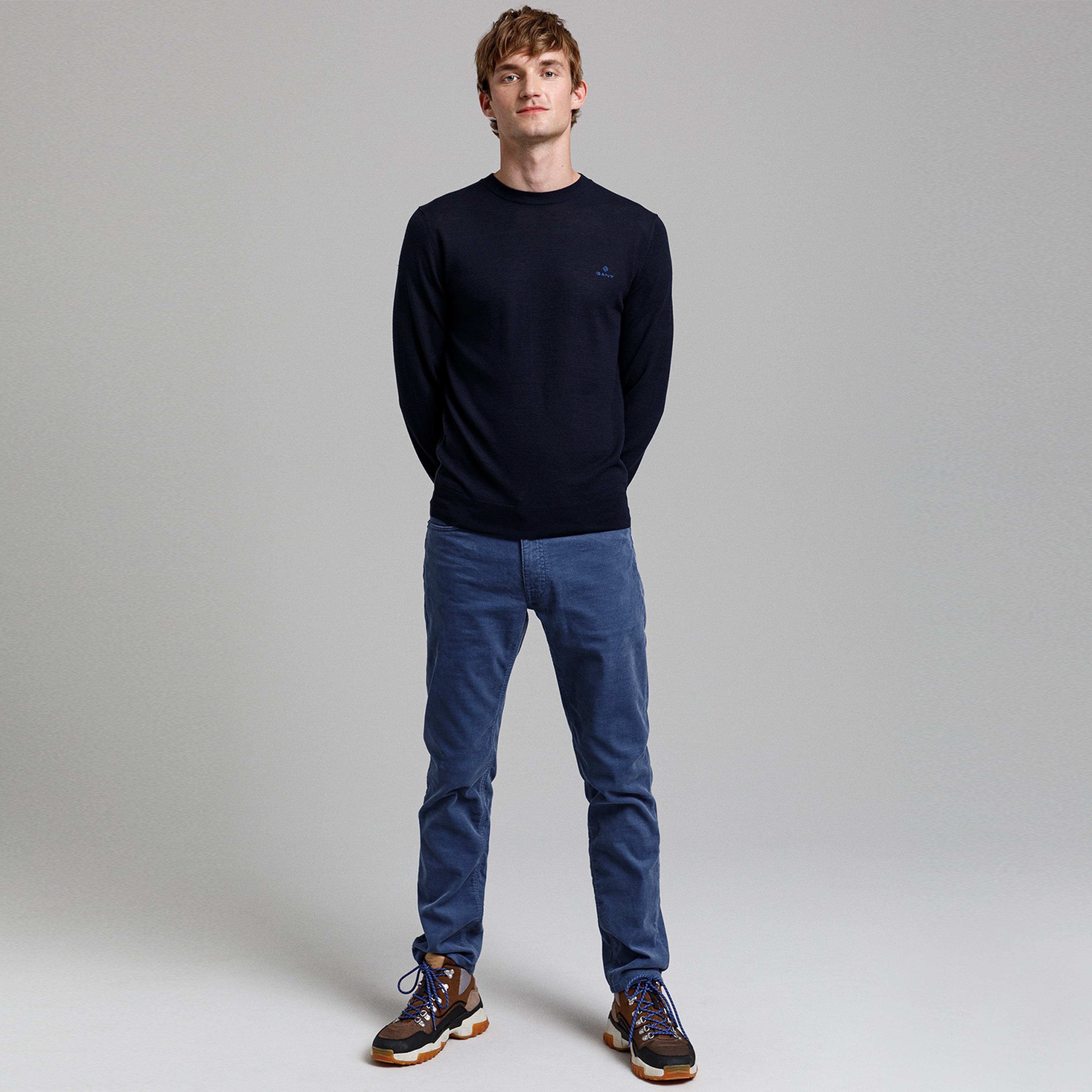 GANT Erkek Mavi Tapered Fit Pantolon