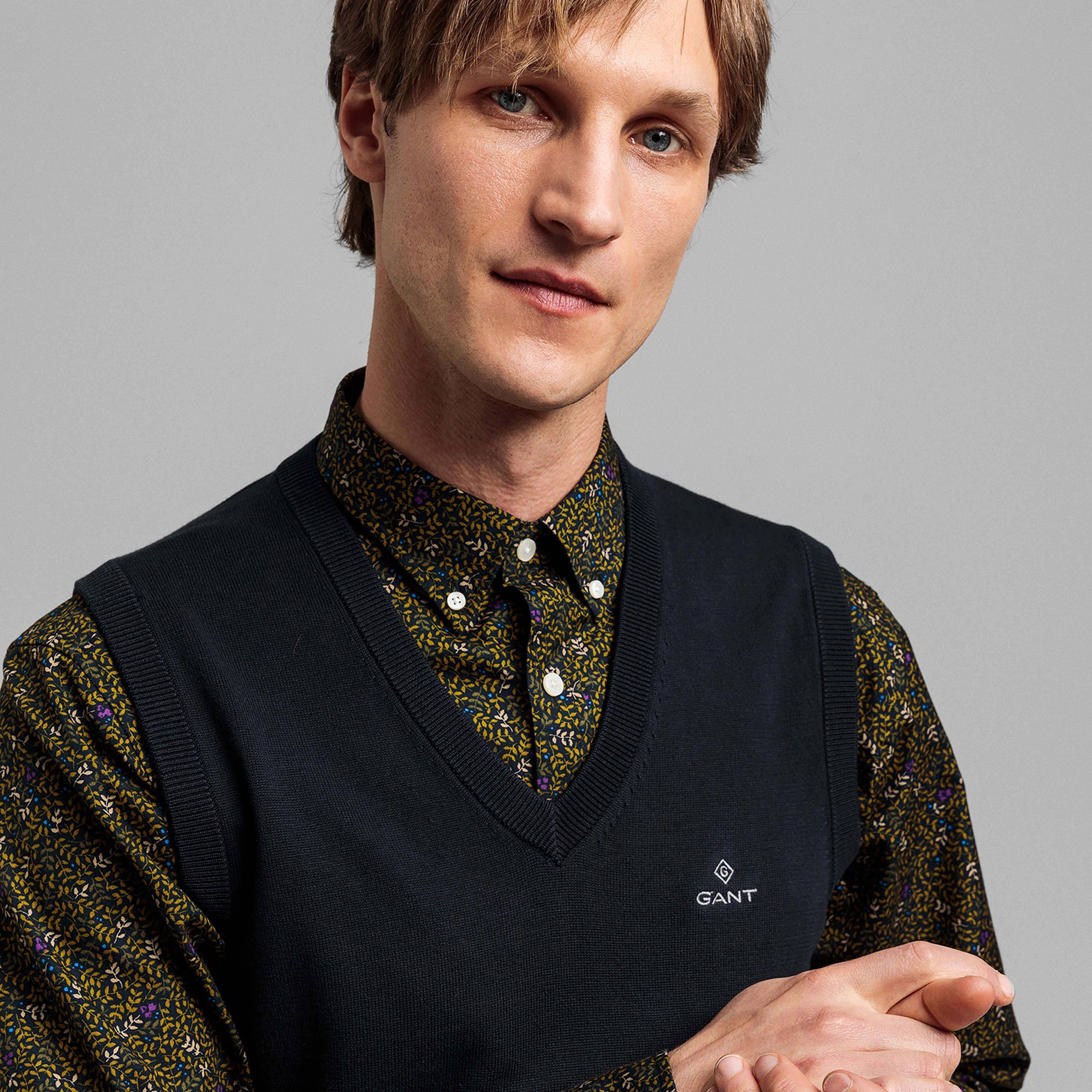 GANT Erkek Lacivert Triko Süveter